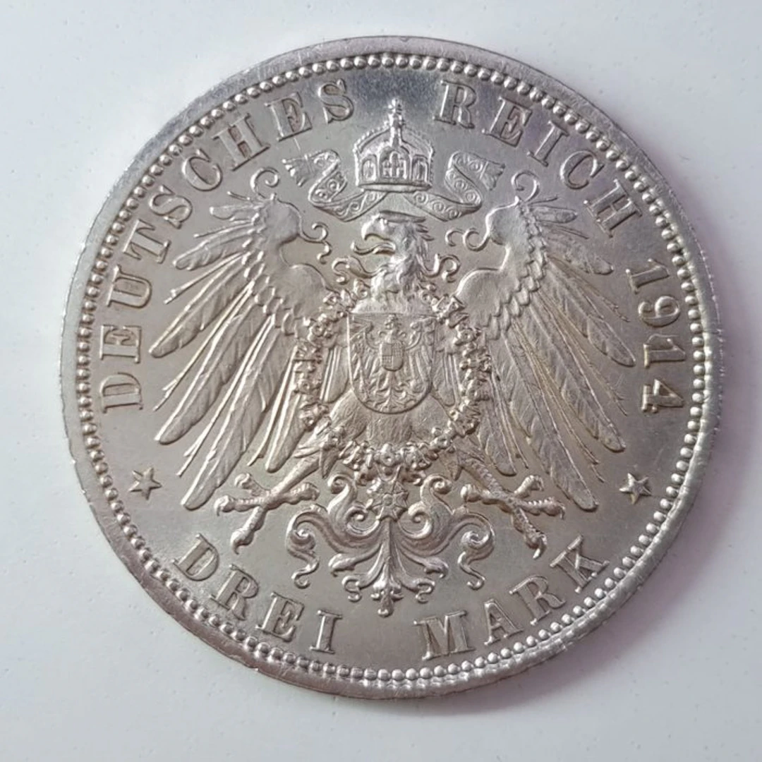 Germany, Anhalt-Dessau Friedrich II. 3 Mark 1914