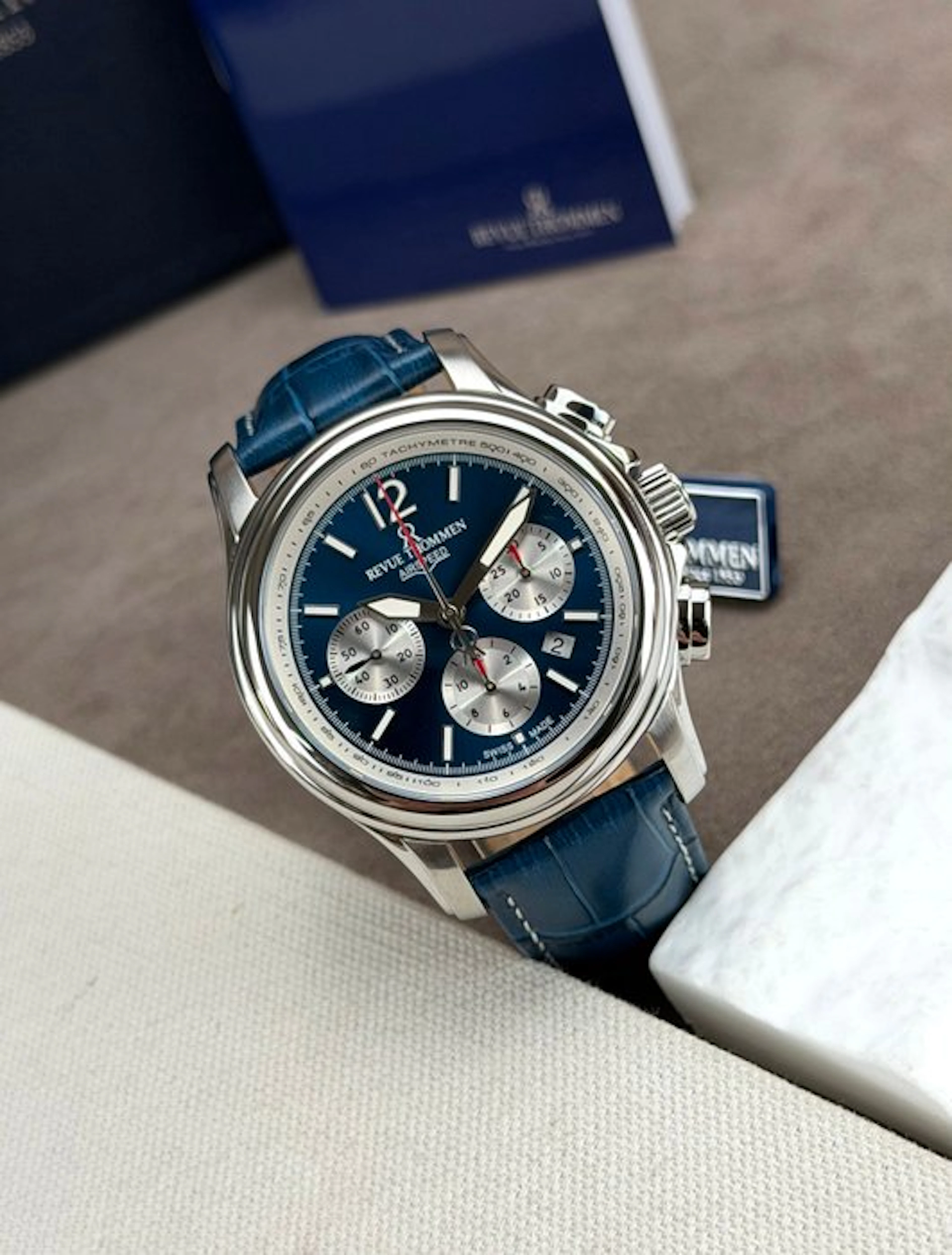 Revue Thommen - Airspeed Chronograph Date Automatic Blue...