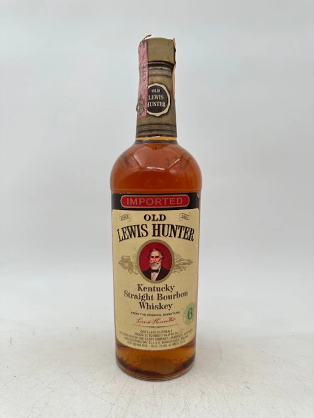 Old Lewis Hunter 6 years old Kentucky Straight Bourbon - b. 1970s - 75cl