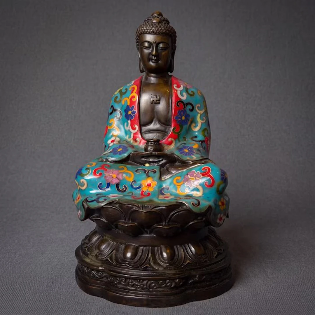 Cloisonné Boeddha - Bronze - China
