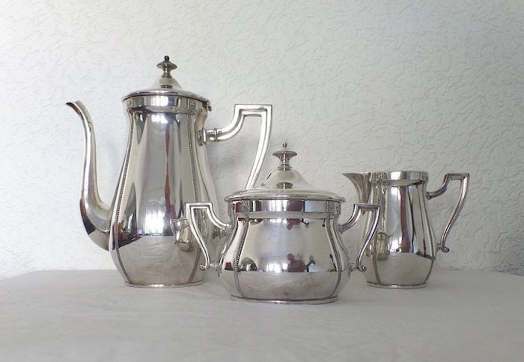 WMF / Geislingen - Drinking service (3) - Silverplated - Art Deco 1909
