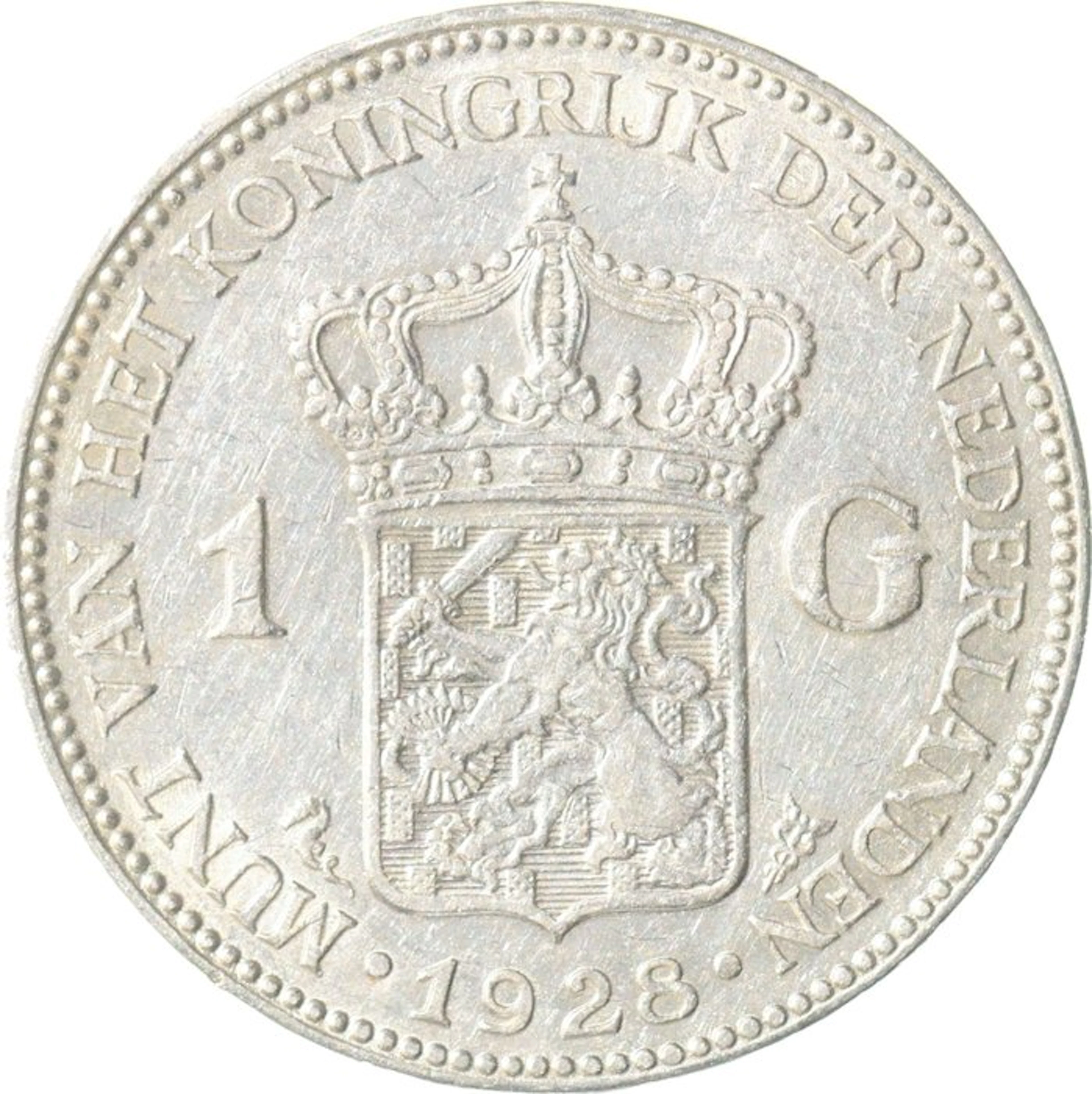 Netherlands. Wilhelmina. 1 Gulden 1928 (No reserve price)