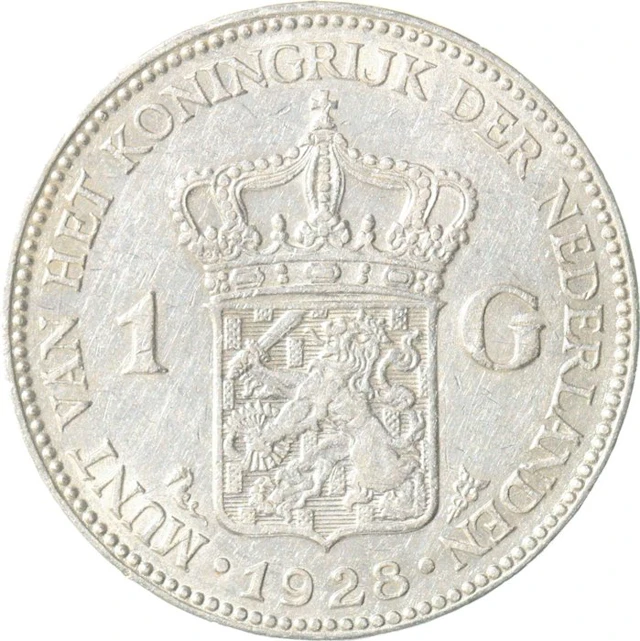 Netherlands. Wilhelmina. 1 Gulden 1928 (No reserve price)