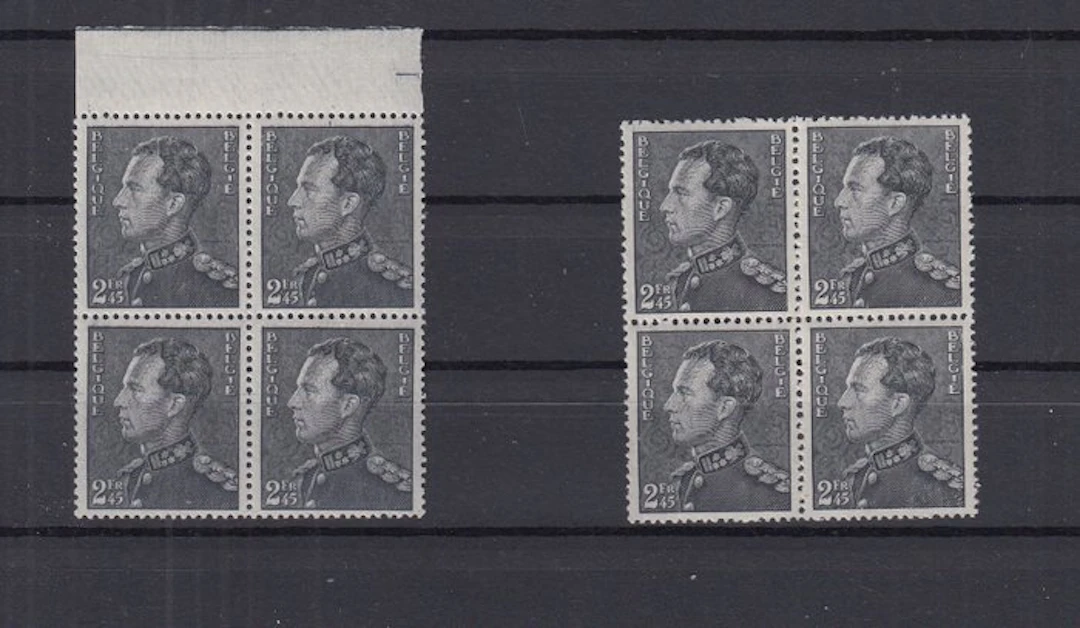 Belgium 1936 - Poortman - OBP : 432 + 432a in blok van 4
