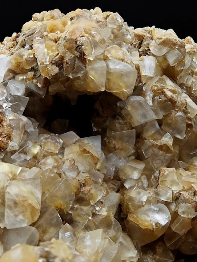 Splendid Honey Calcite in Crystals on Matrix