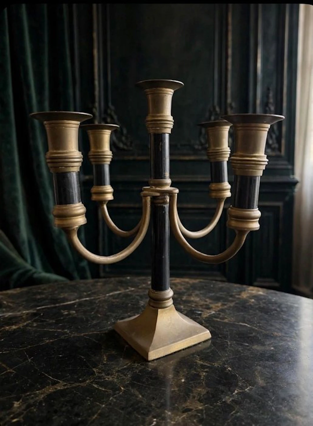 Candelabrum - Brass - Empire style, late 1800s
