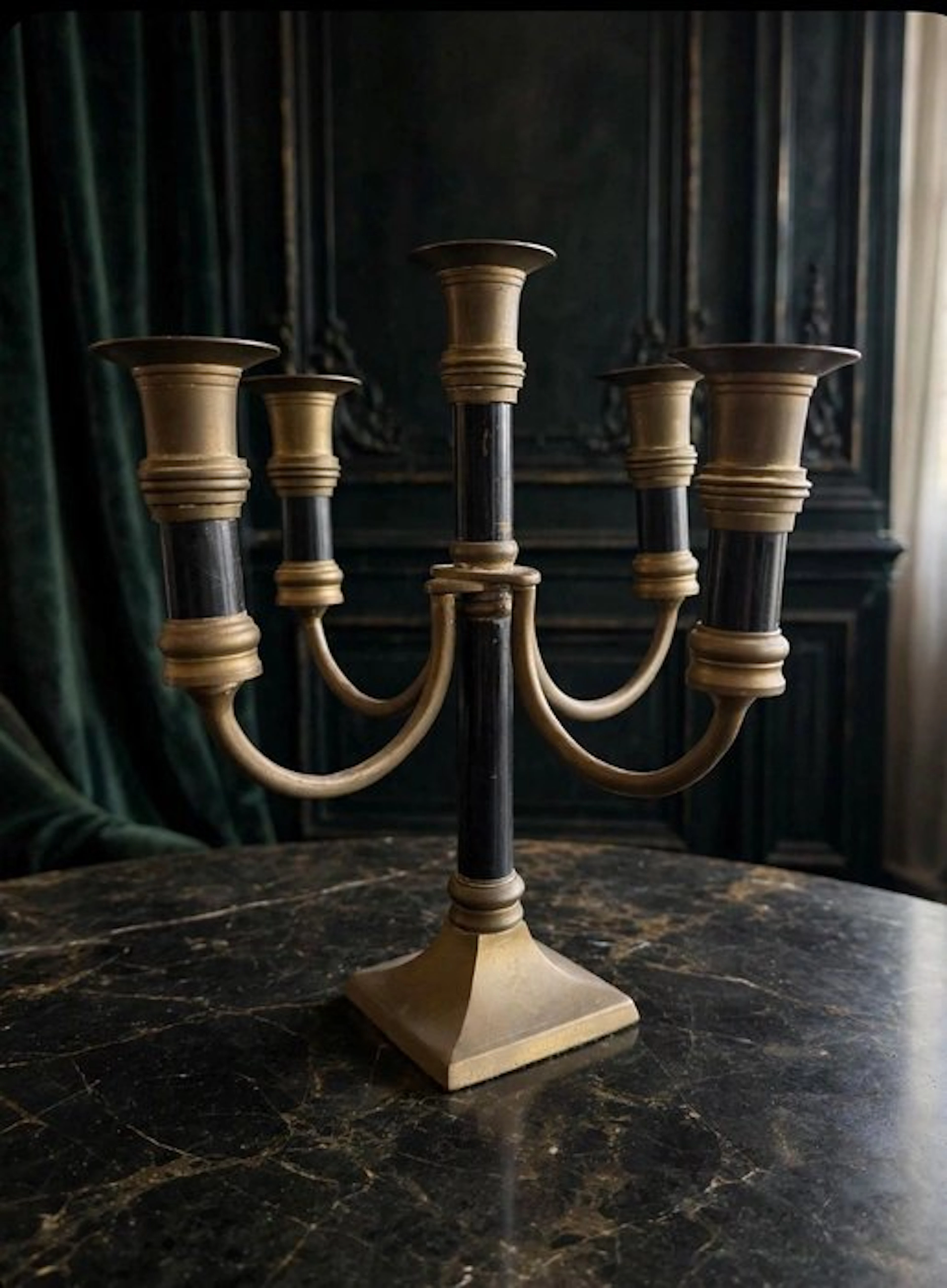 Candelabrum - Brass - Empire style, late 1800s