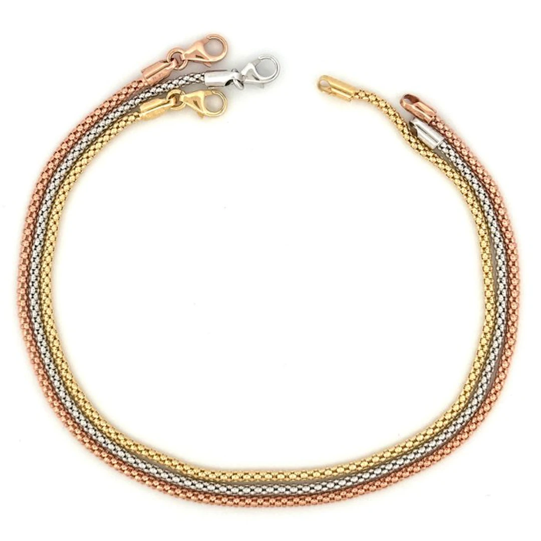Bracelet - 18 kt. White gold, Yellow gold, Rose gold - Gold Art