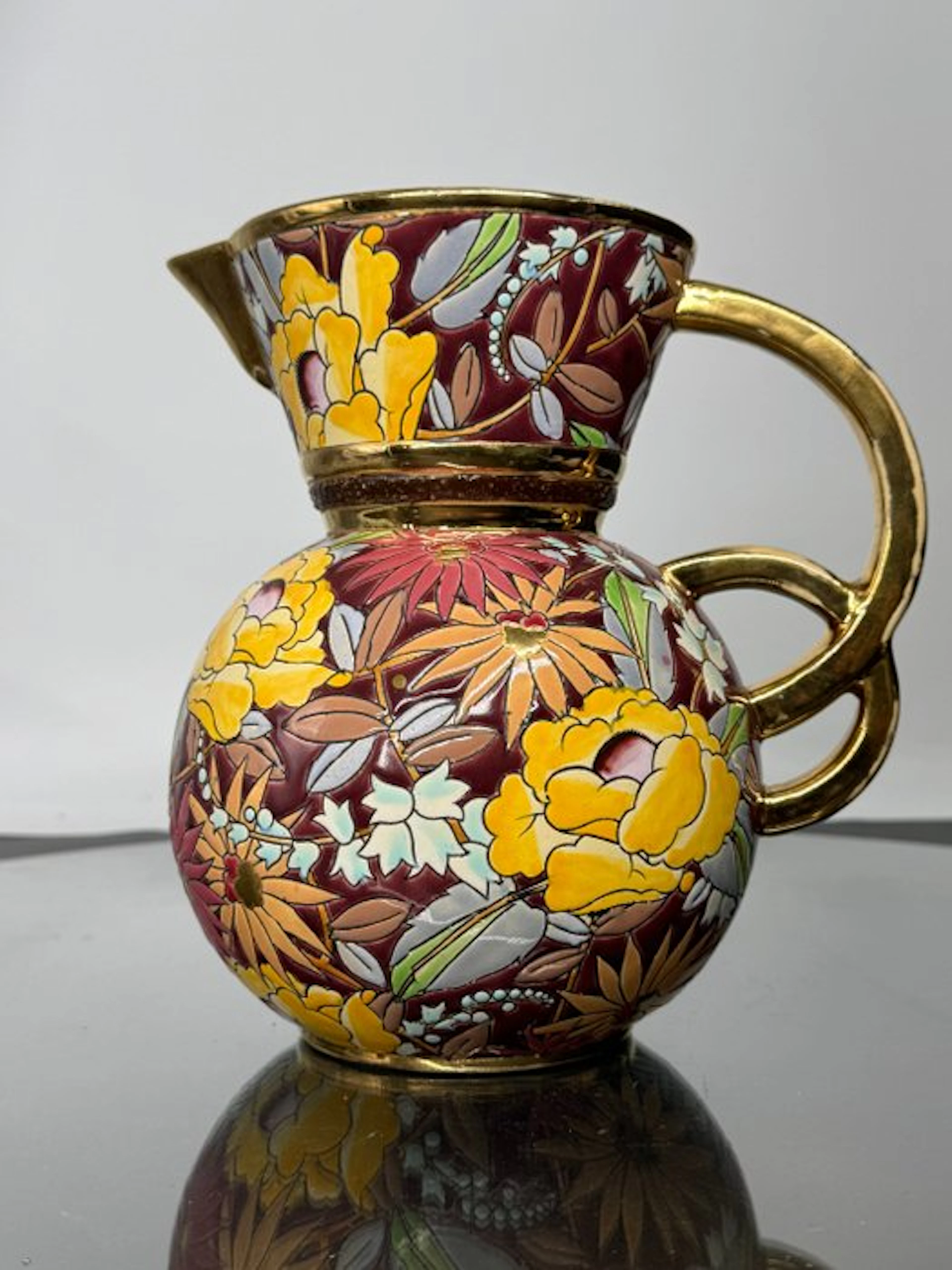 Boch Frères - Raymond Chevalier - Vase - 1446 - Creamware - Pichet Boch