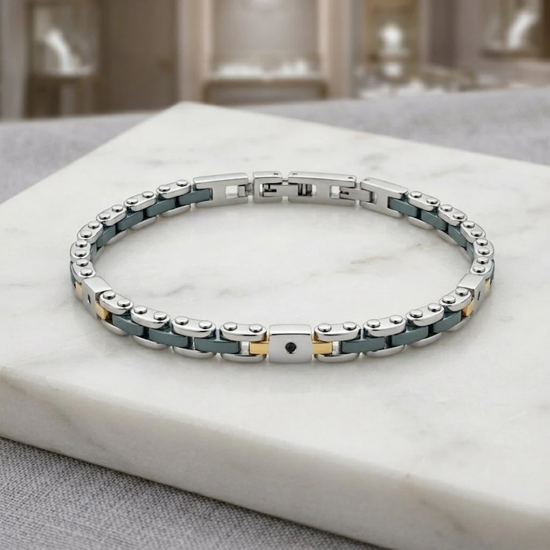 18 kt. - Steel, Hightech Ceramic, Yellow gold - Bracelet - Artisanal