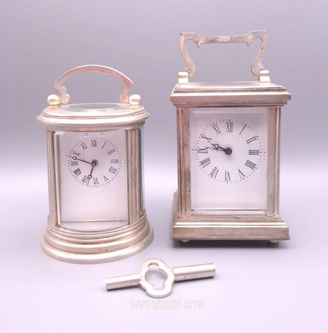 Mignonette carriage clock (2) - Steel, Crystal - 2000-2010