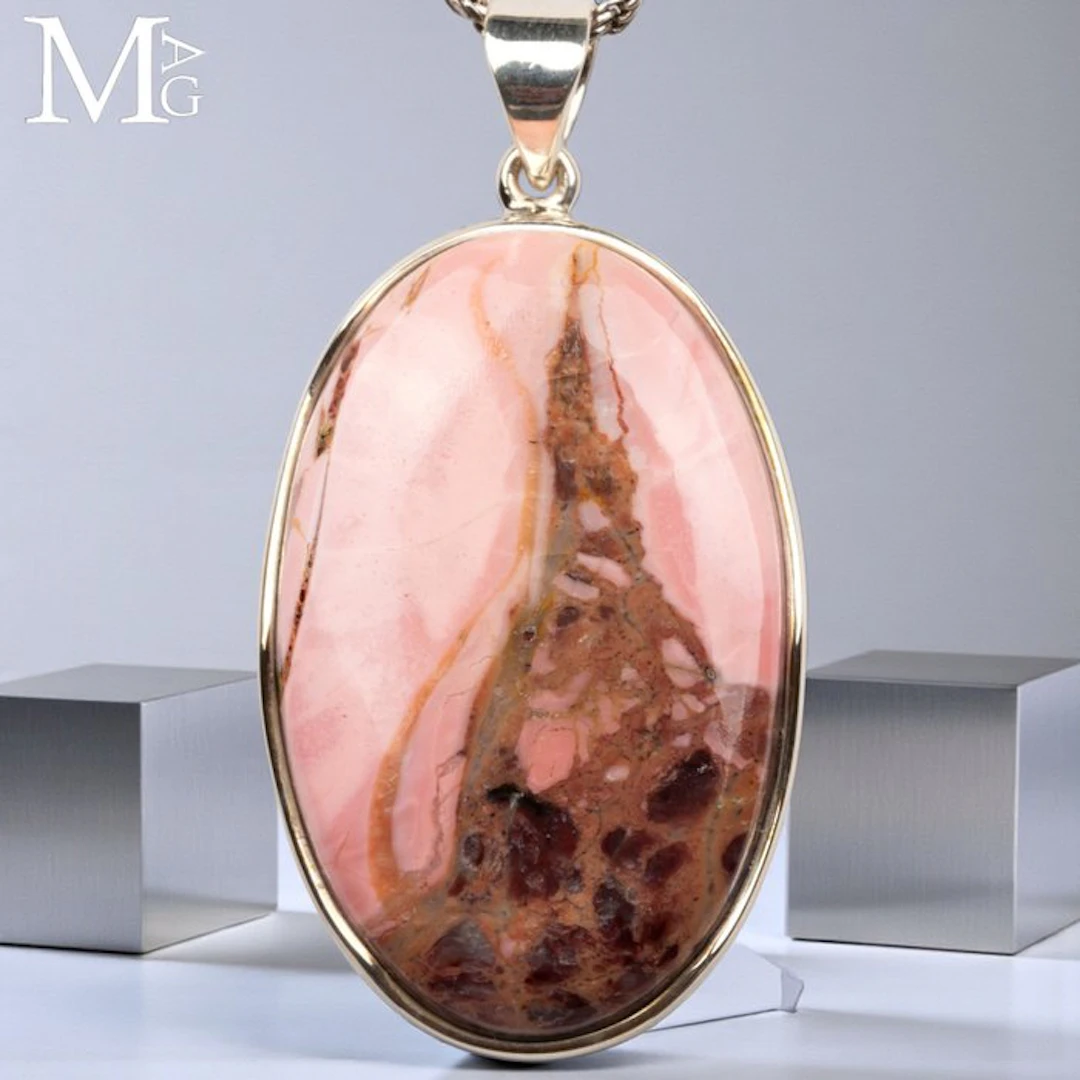 Exquisite Australian Pink Mookaite Jasper - Exclusive 925...