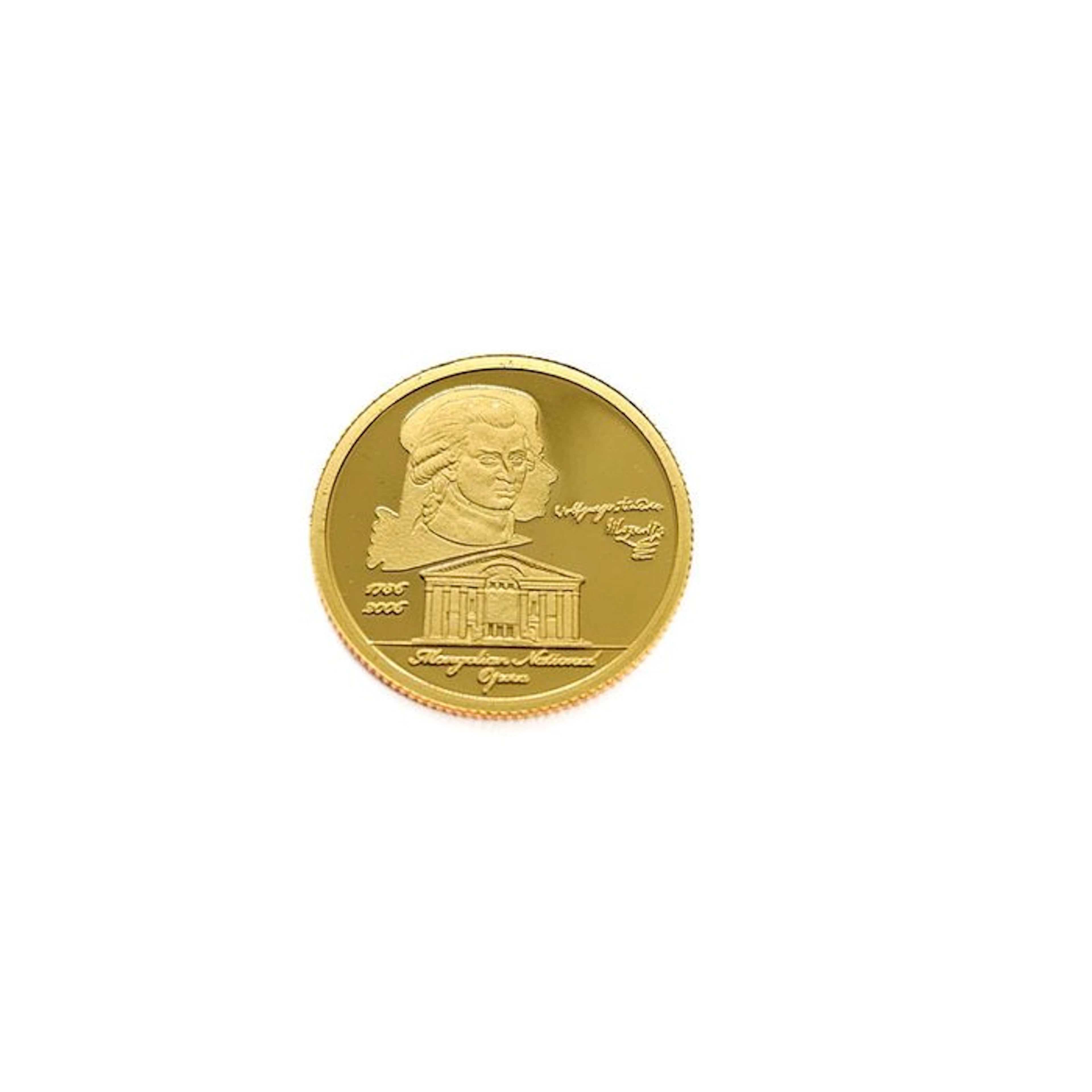 Mongolia. 1000 Togrog 2006 - Mozart - 1/25 Oz.