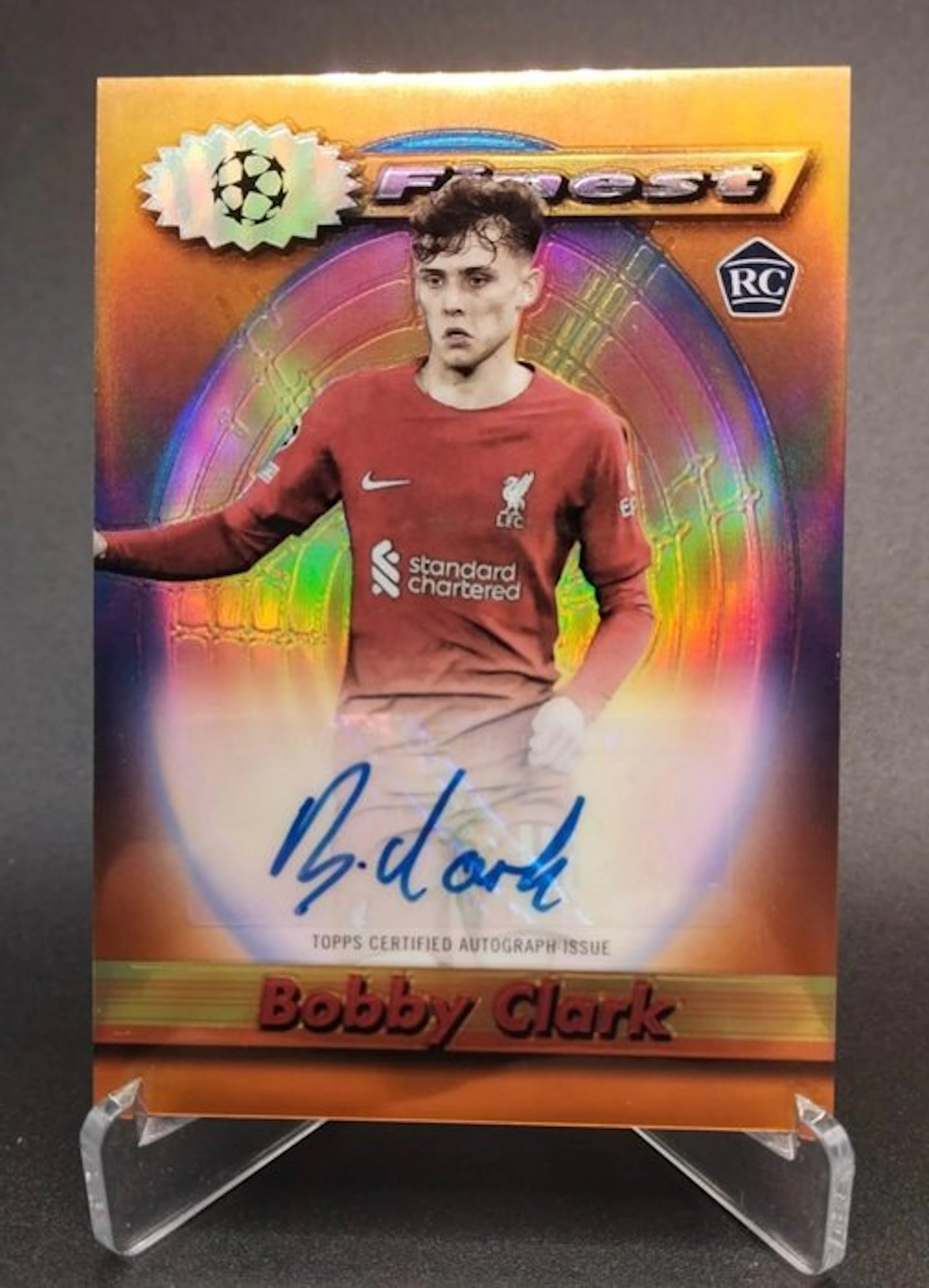 2023 Topps Finest - Bobby Clark - (6/10) Parallel Autographed Card - Mint (M)