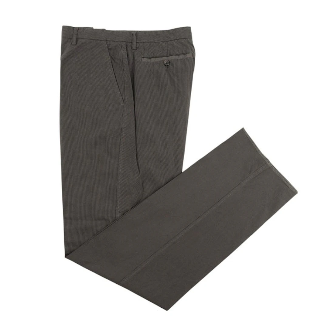 ETRO MILANO - 56 IT - Gray Fine Cotton Pant Classic...