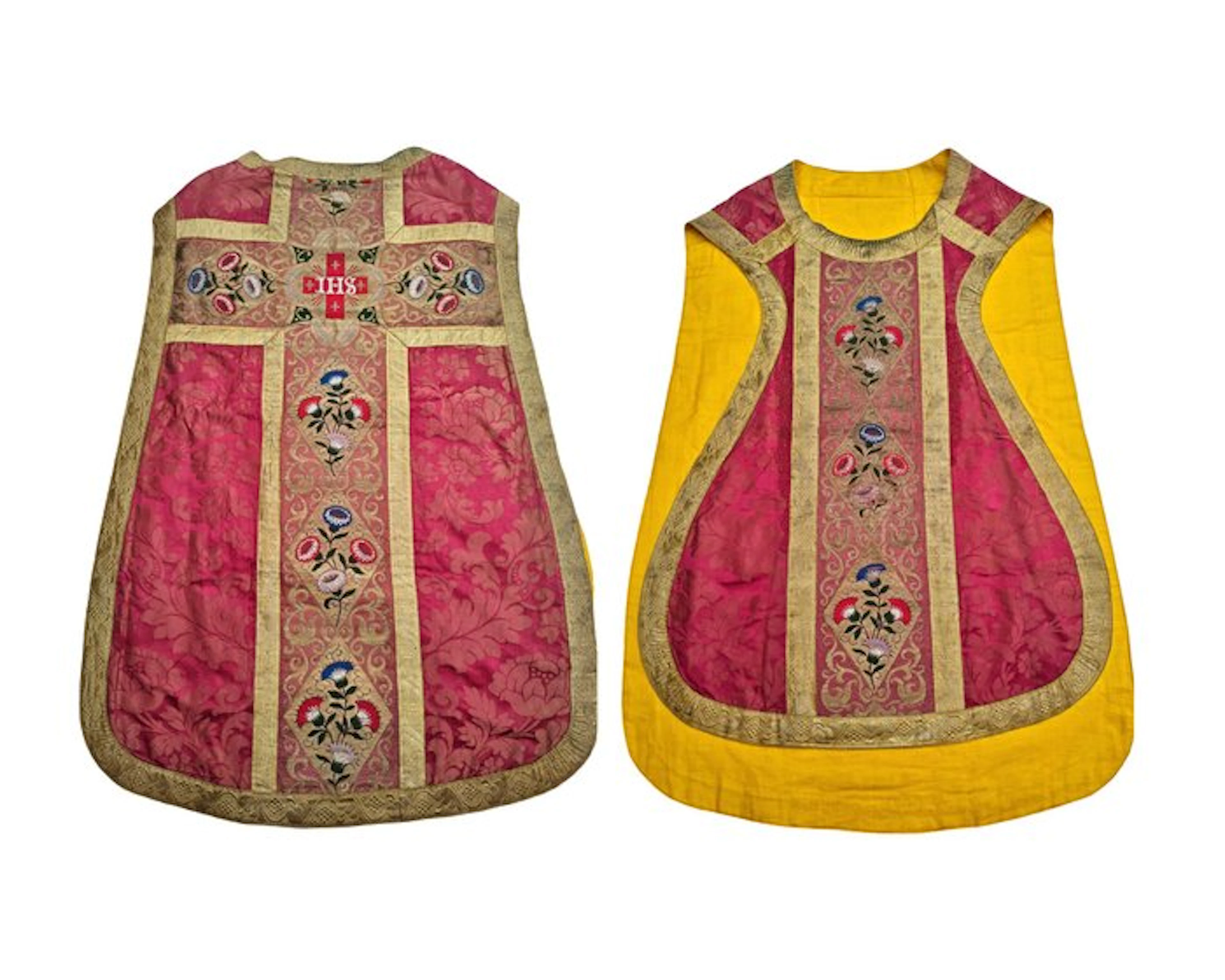 Ancient Roman chasuble (liturgical vestment) with finest...