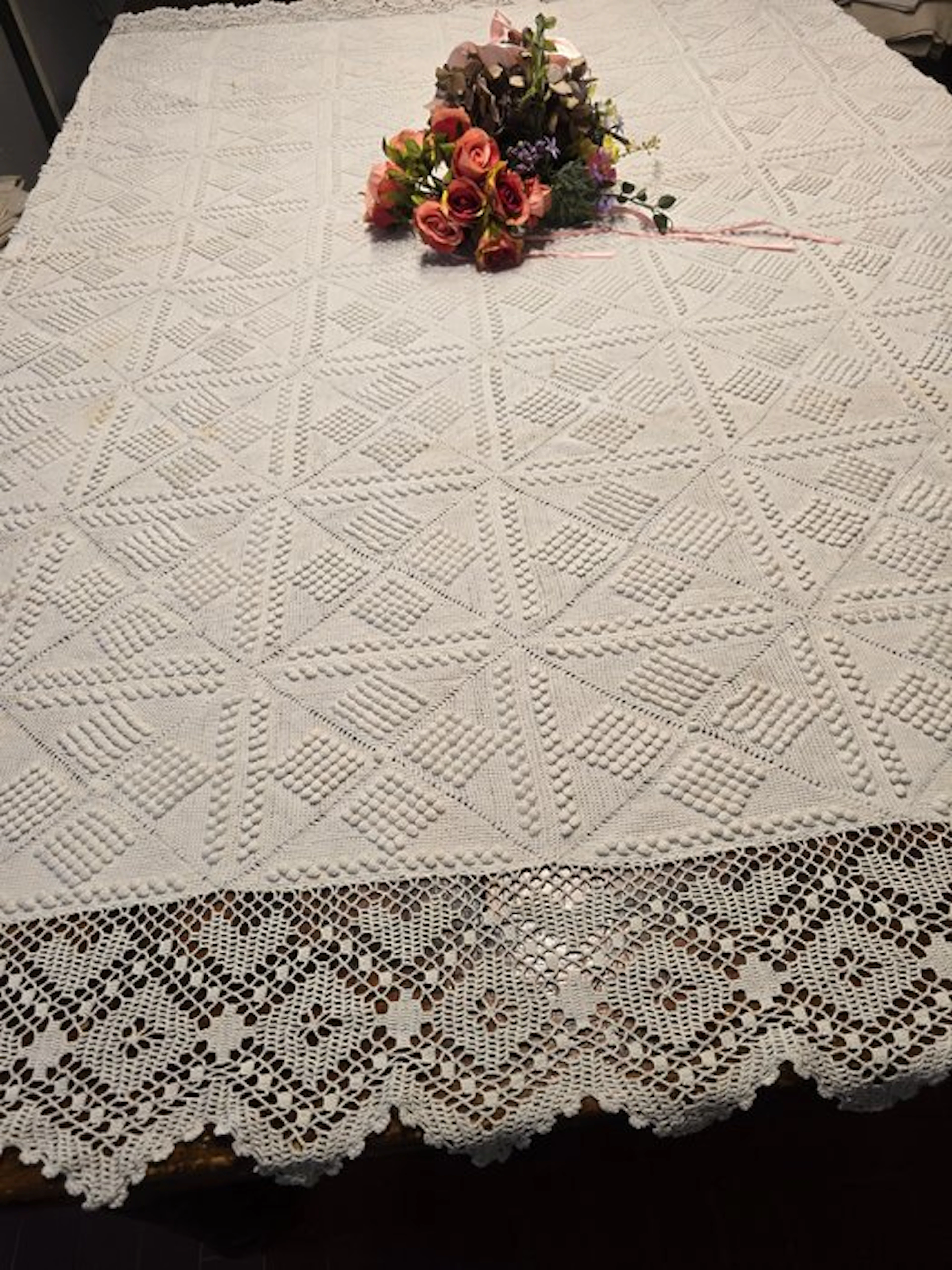Table cover - 195 cm - 170 cm - Ancient trousseaus