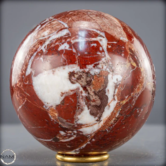 Natural red jasper and quartz sphere, Very rare - Himalaya- 2115.87 g