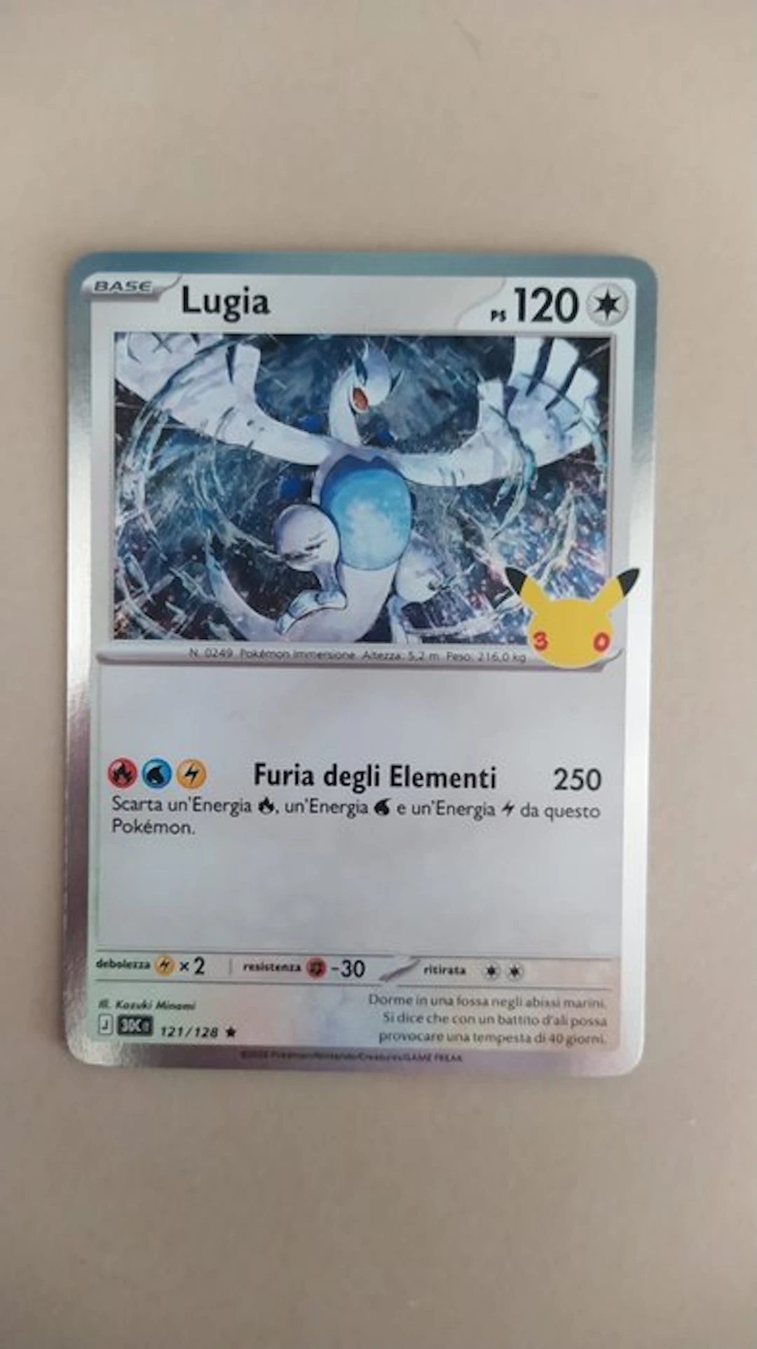 Pokémon - 1 Card - Lugia, 30th Anniversary 121/128 Foil