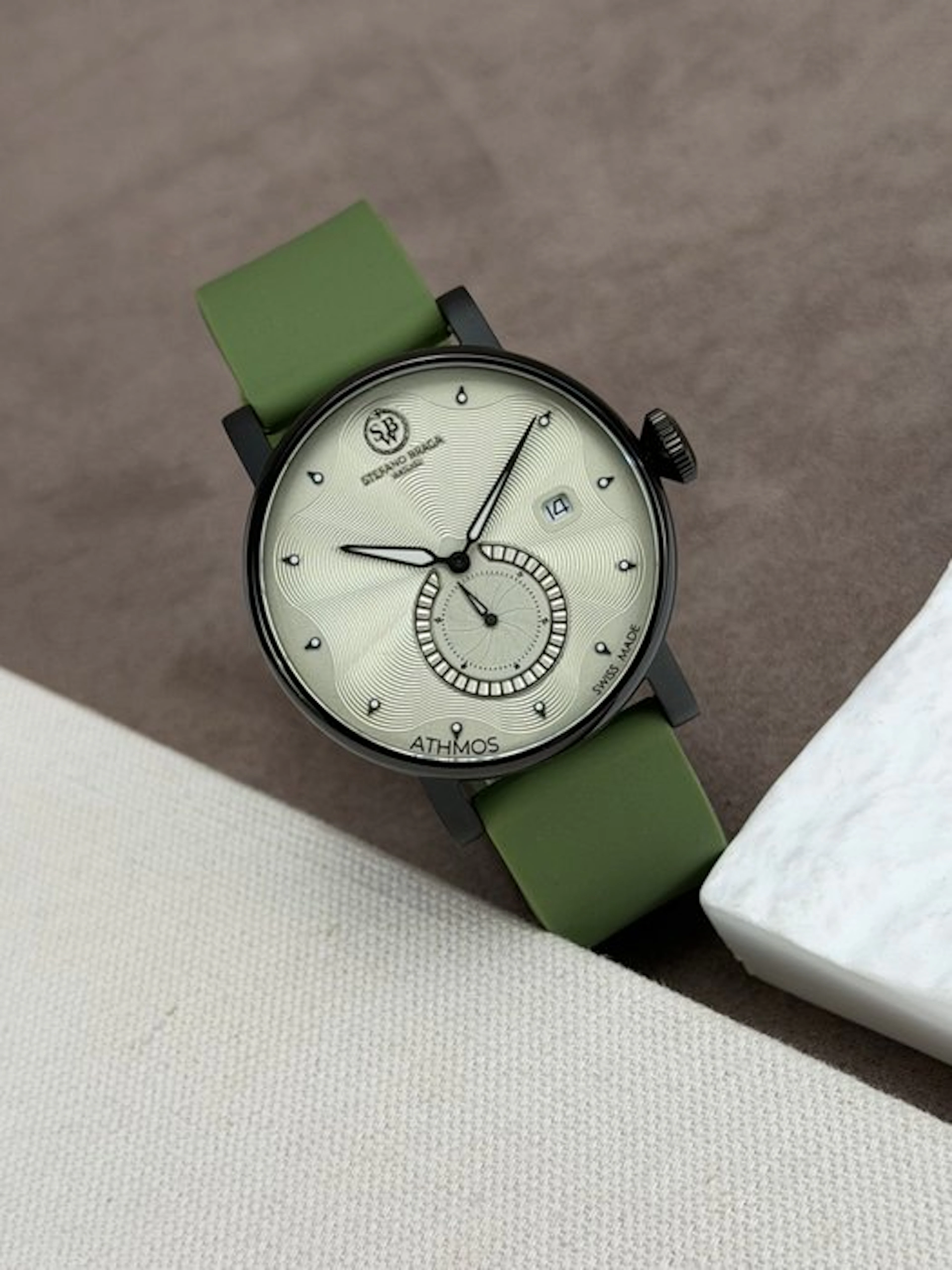 Stefano Braga - ATHMOS Date Green/Black - No reserve...