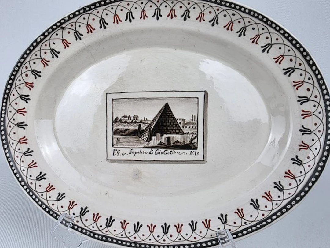 Giustiniani - Dish - glazed earthenware - Tomb of Caius Cestius