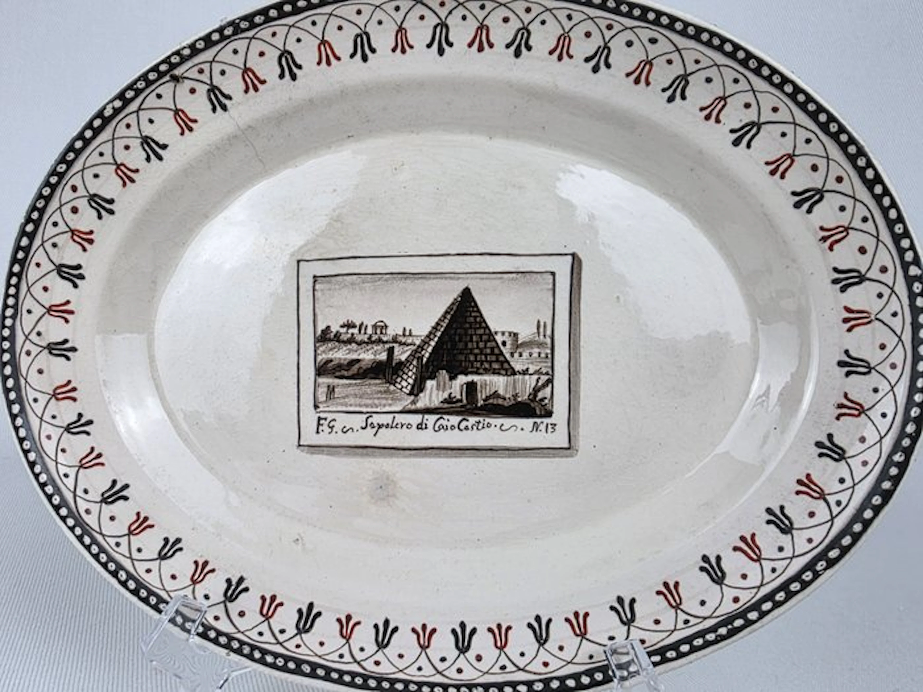 Giustiniani - Dish - glazed earthenware - Tomb of Caius Cestius