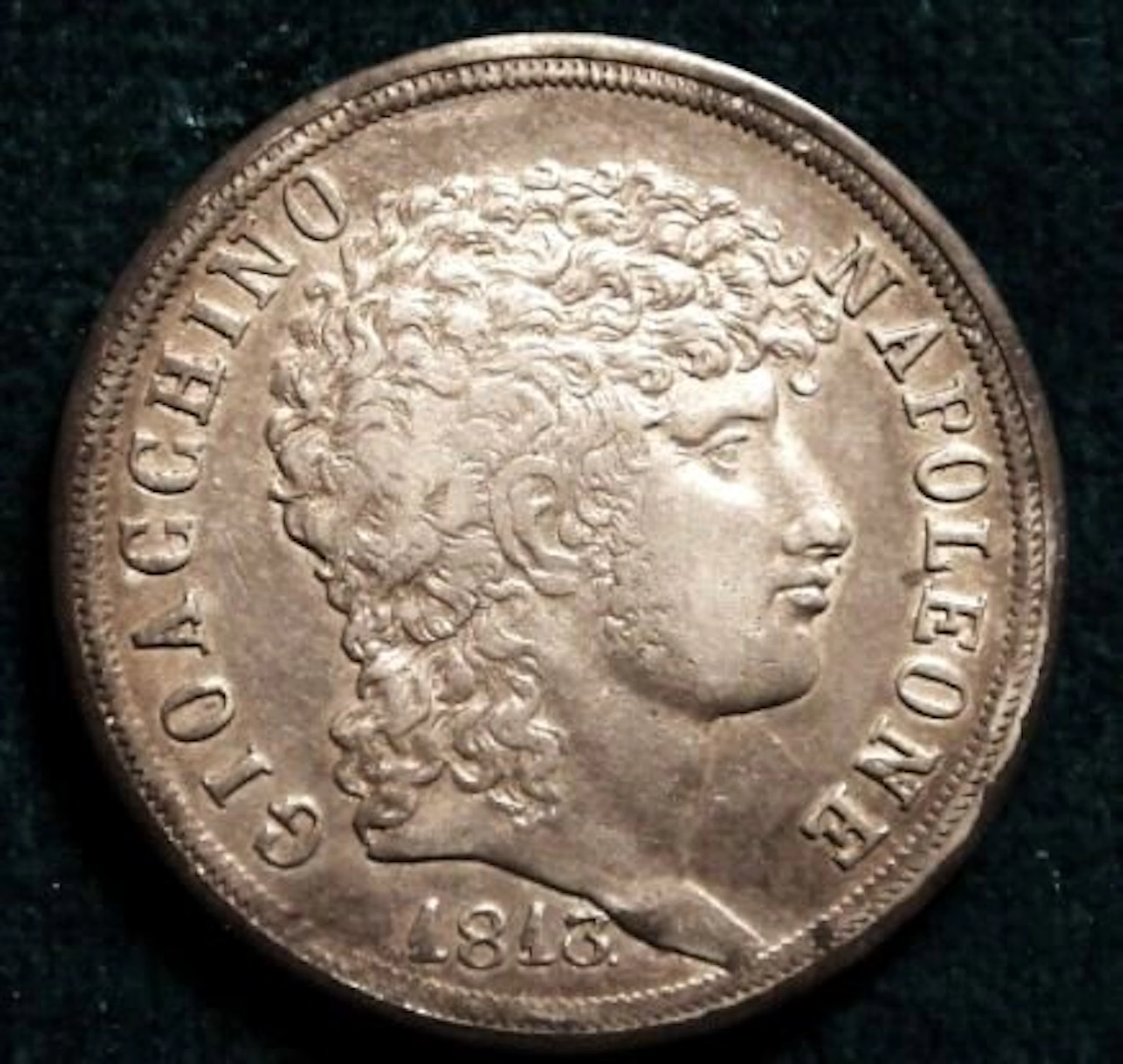 Italy, Kingdom of Naples Gioacchino Napoleone Murat. 2 Lire. 1813. Ottimo