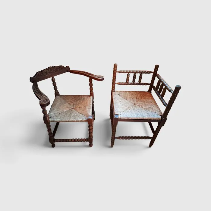 Chair (2) - Wood - Bobbin chairs