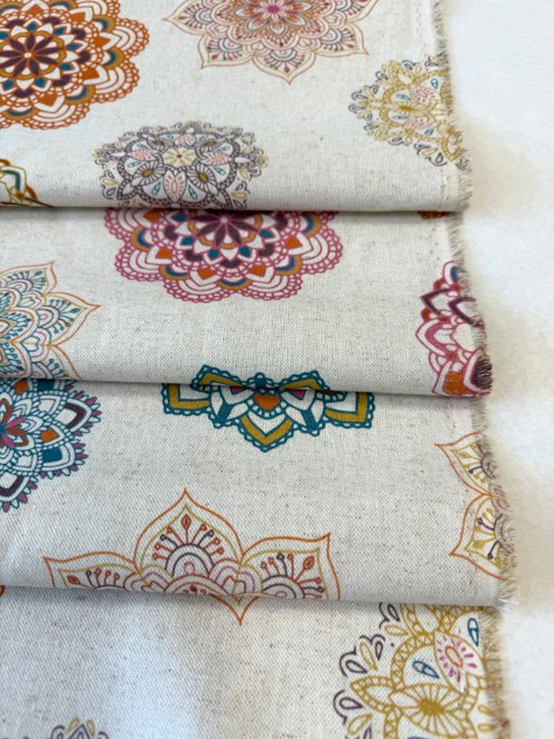 1736★Multicolor Mandala★ Furnishing fabric with...