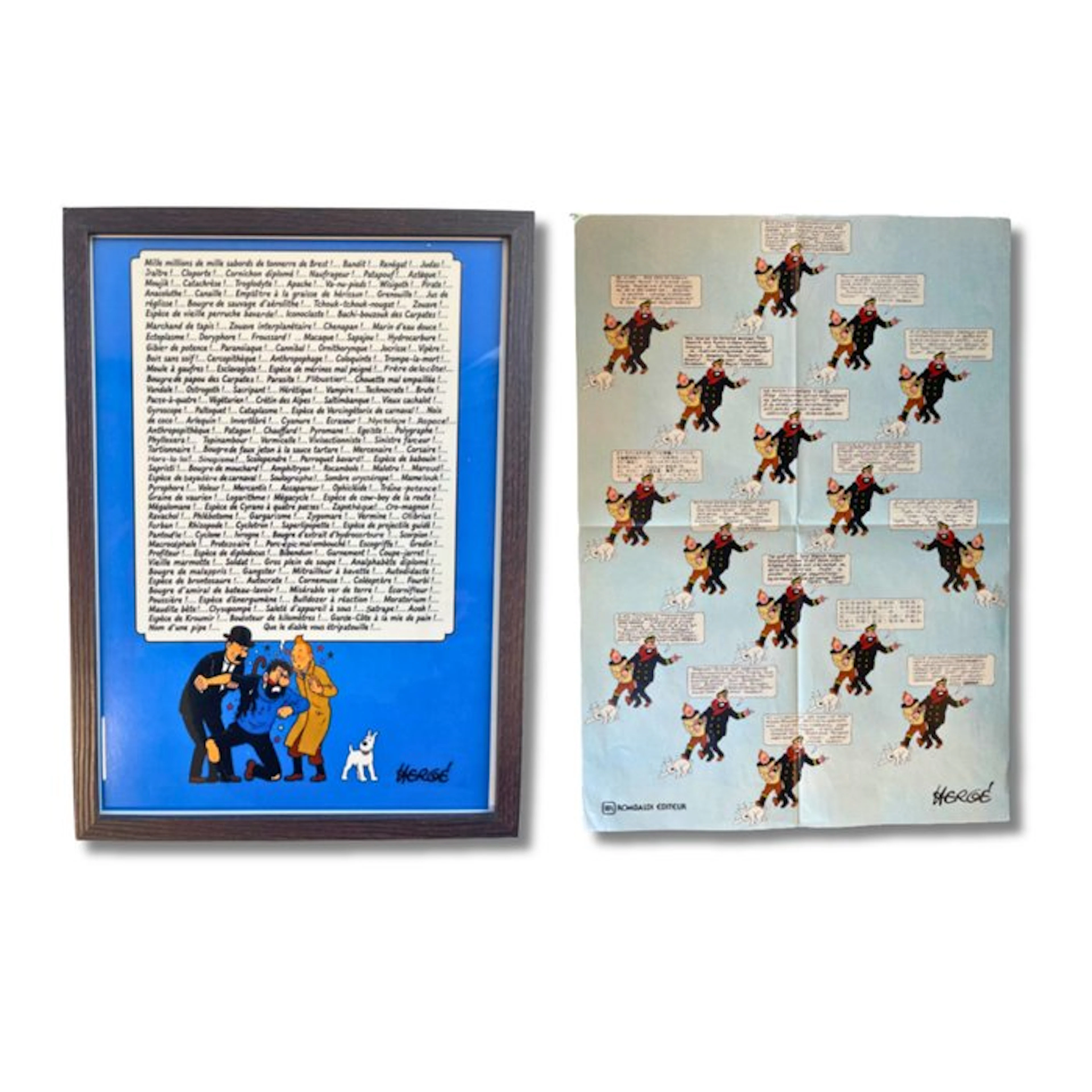Tintin - Le poster des 220 jurons du Capitaine Haddock +...