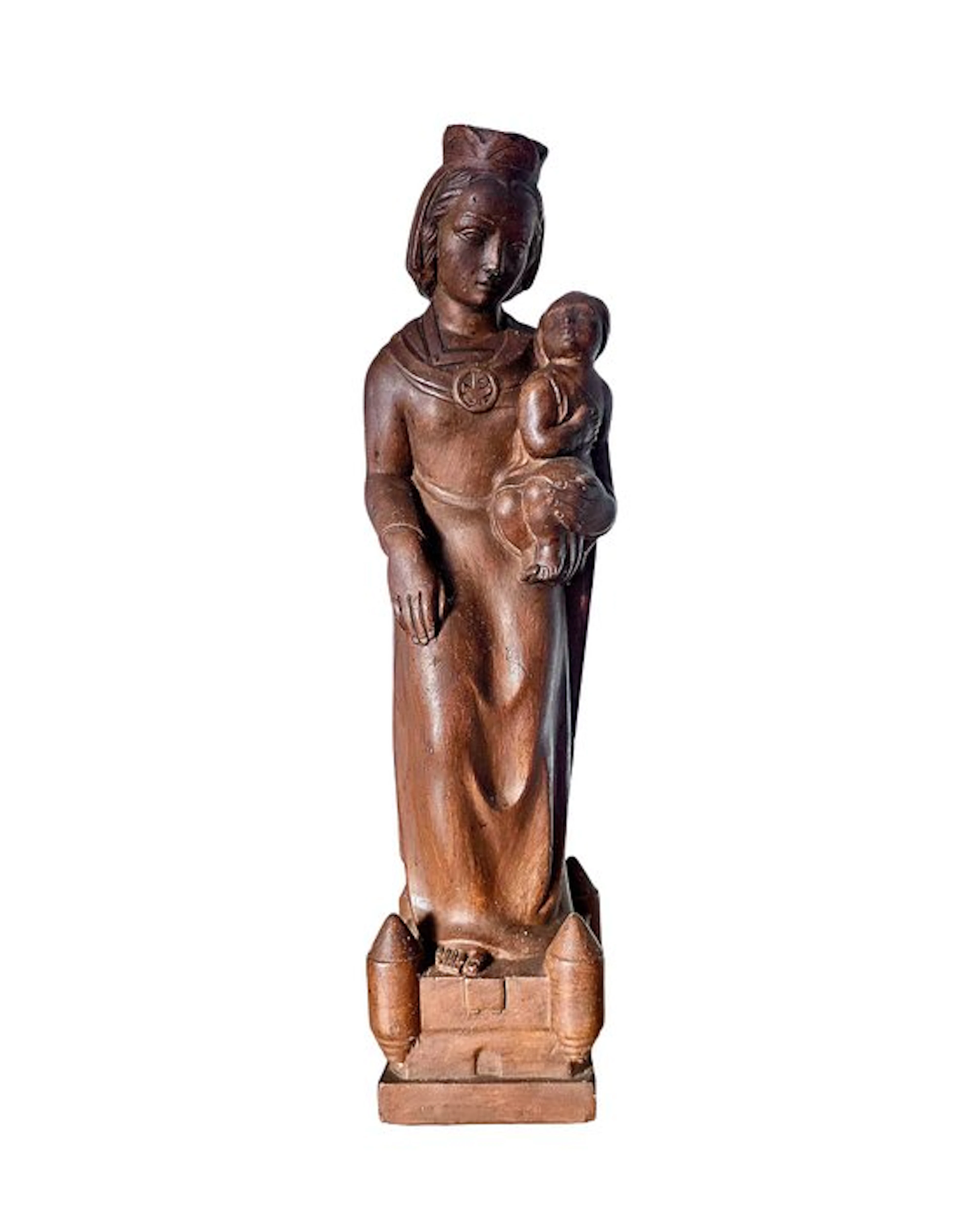 Statue, Vierge à l'Enfant - Burchtgravinne - 50 cm - Plaster
