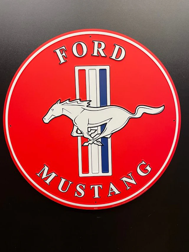 Ford Mustang aluminum sign