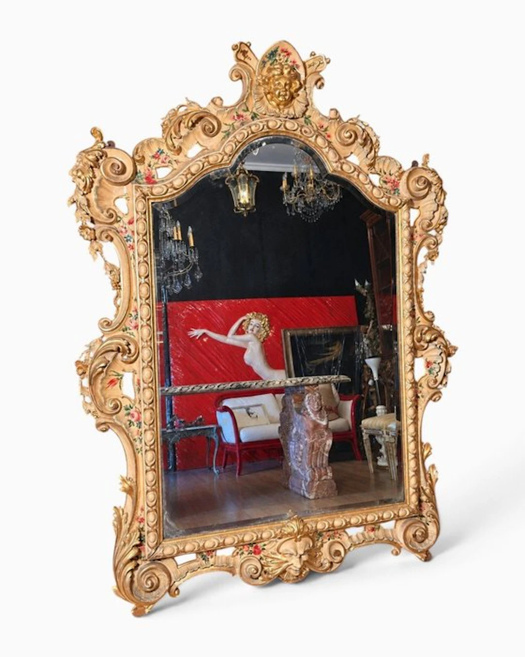 Maestosa Specchiera Barocco Veneziano - Wall mirror - Polychrome wood
