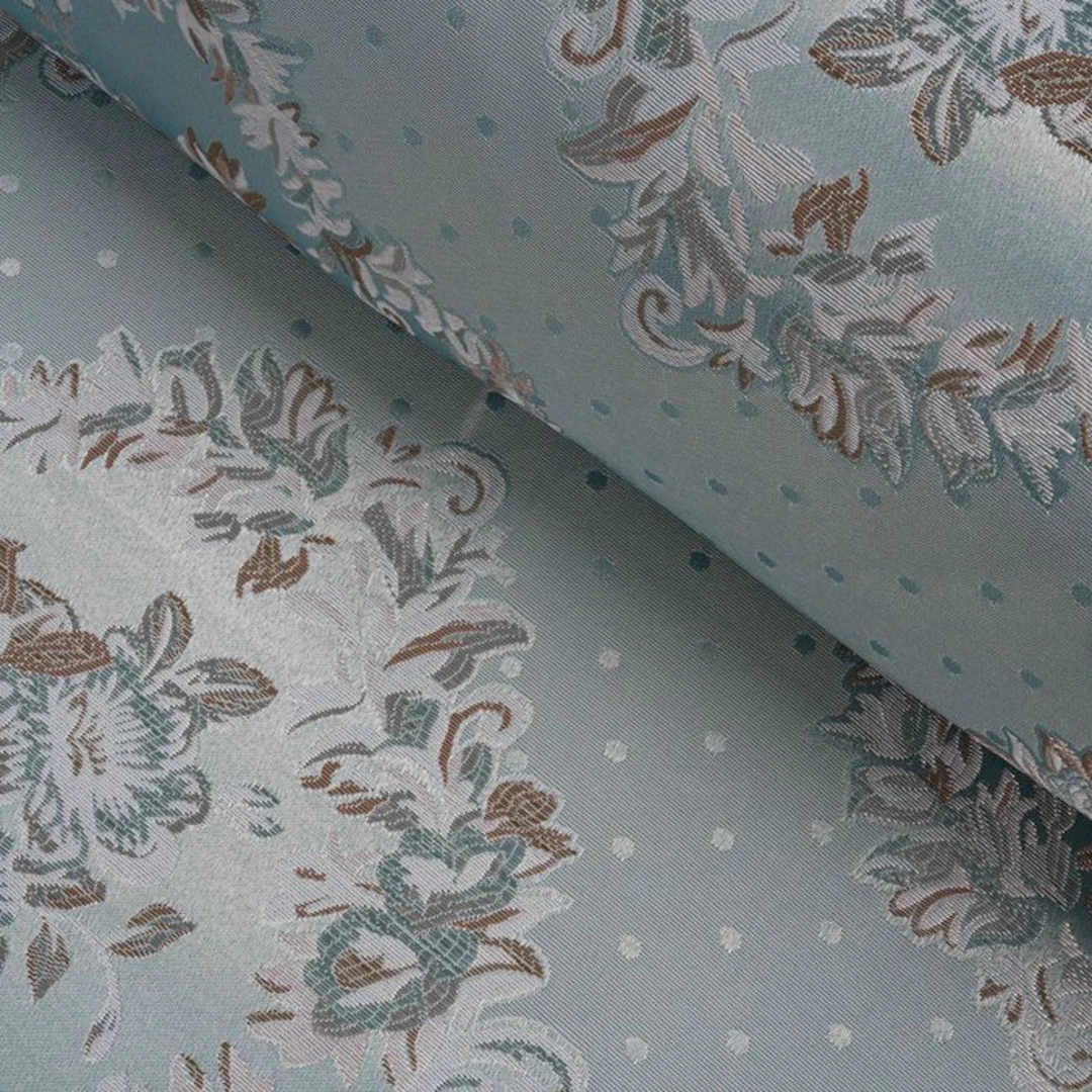 Jacquard upholstery fabric with a classic floral pattern...