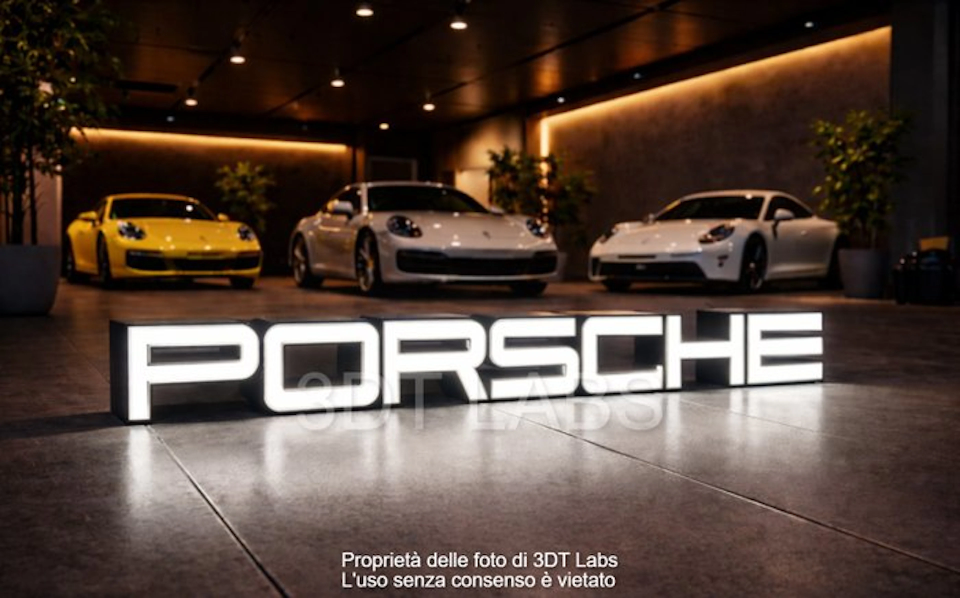 75cm LED Porsche White - USB - Porsche - 2026