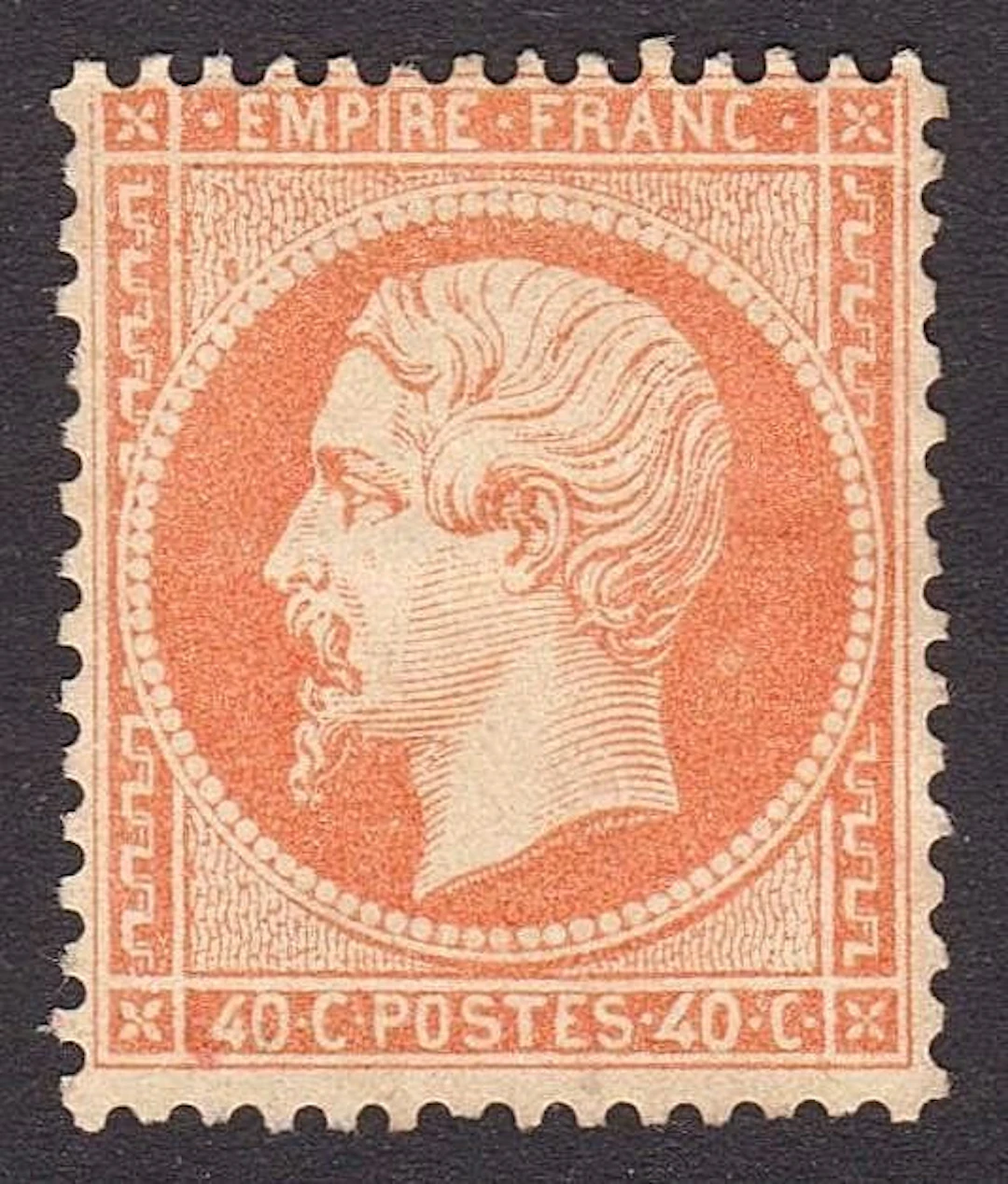 France 1862 - Second French Empire under Napoleon III; 40c orange
