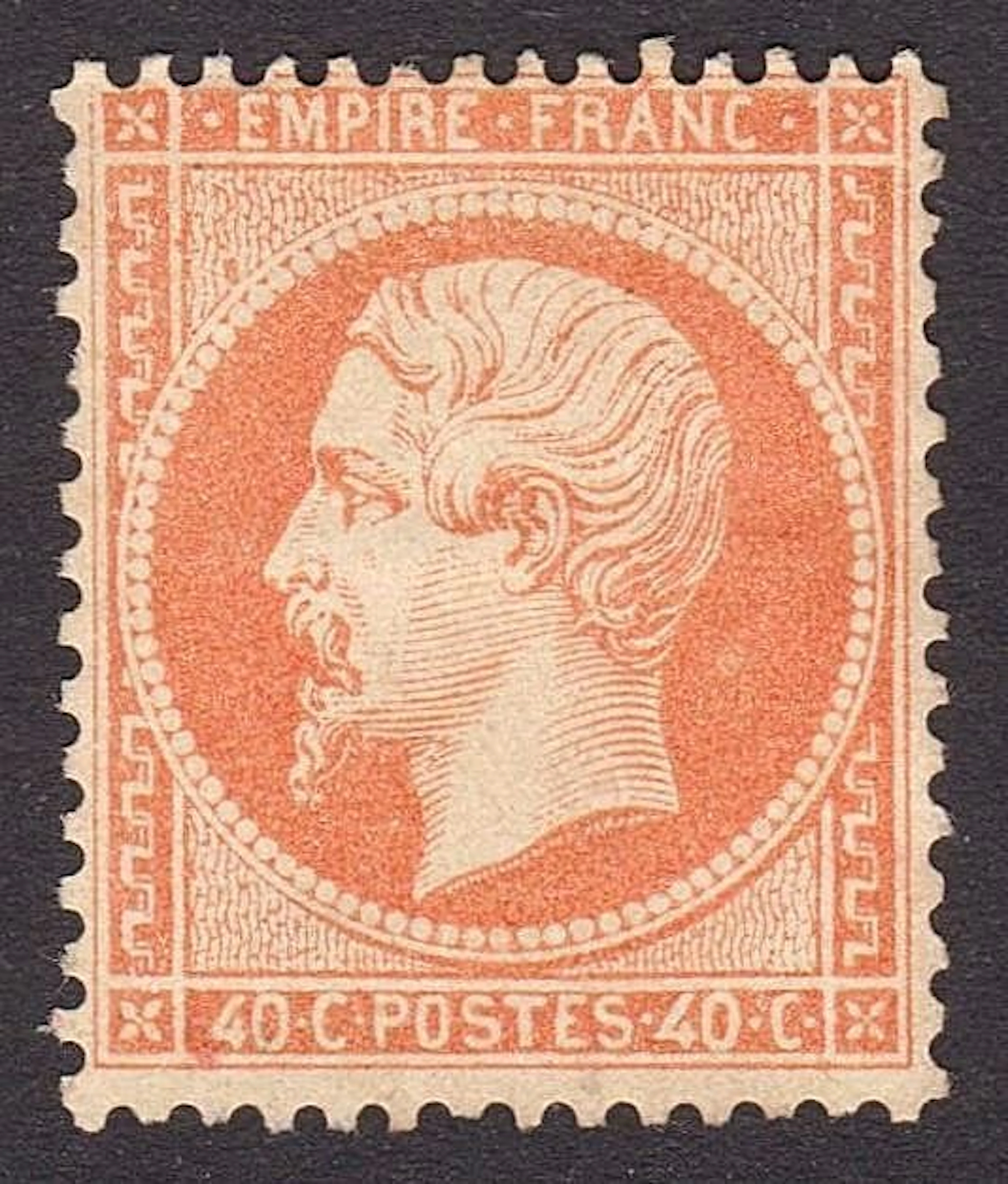 France 1862 - Second French Empire under Napoleon III; 40c orange