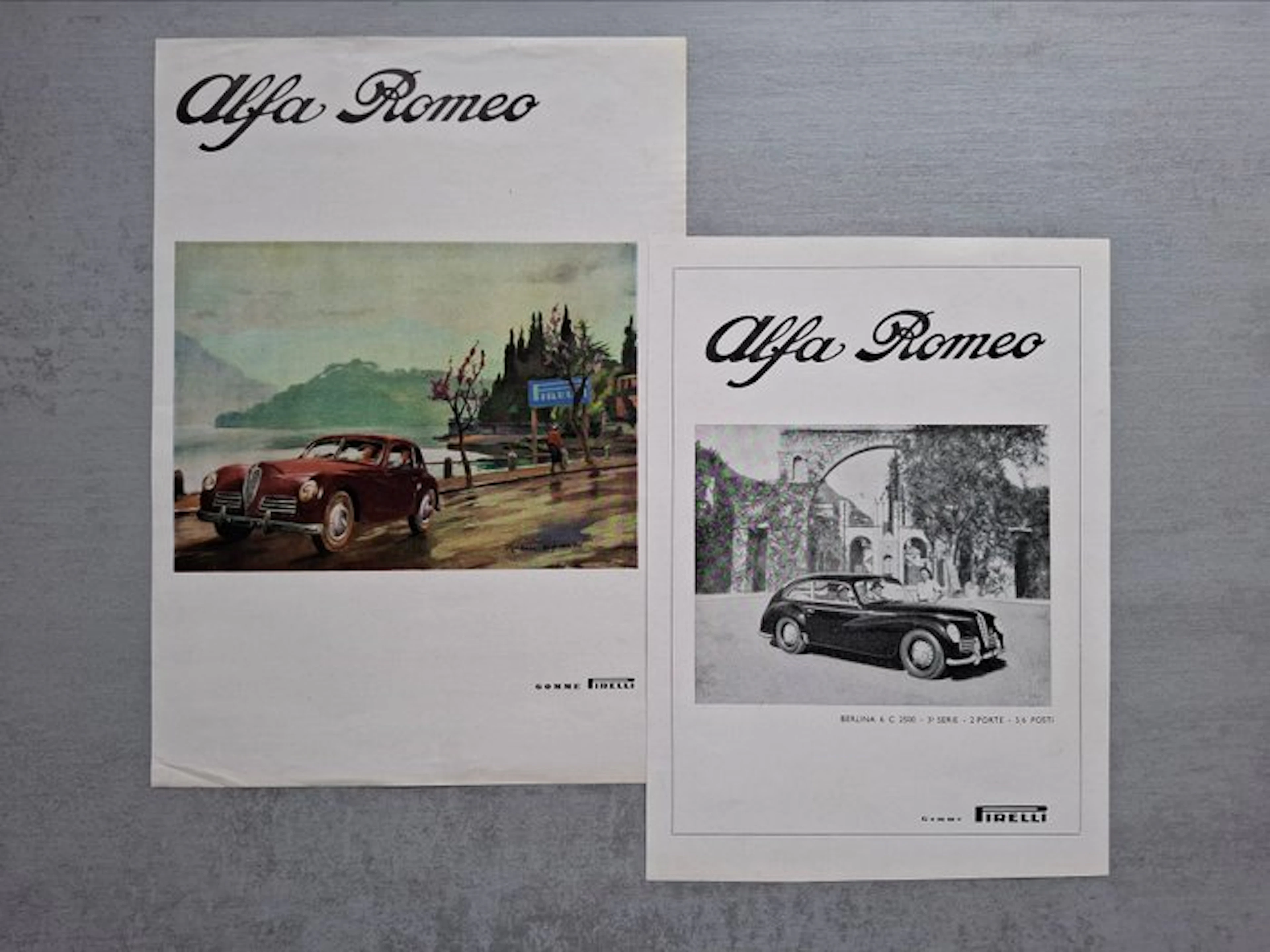 Advertisements - Alfa Romeo - 6C 2500 Sport "Freccia d'Oro" - Gomme Pirelli