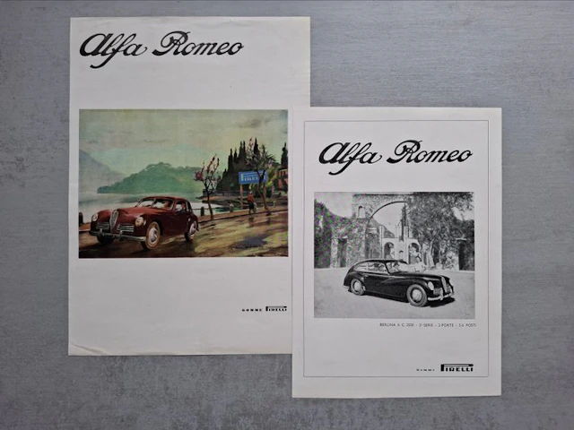Advertisements - Alfa Romeo - 6C 2500 Sport "Freccia d'Oro" - Gomme Pirelli