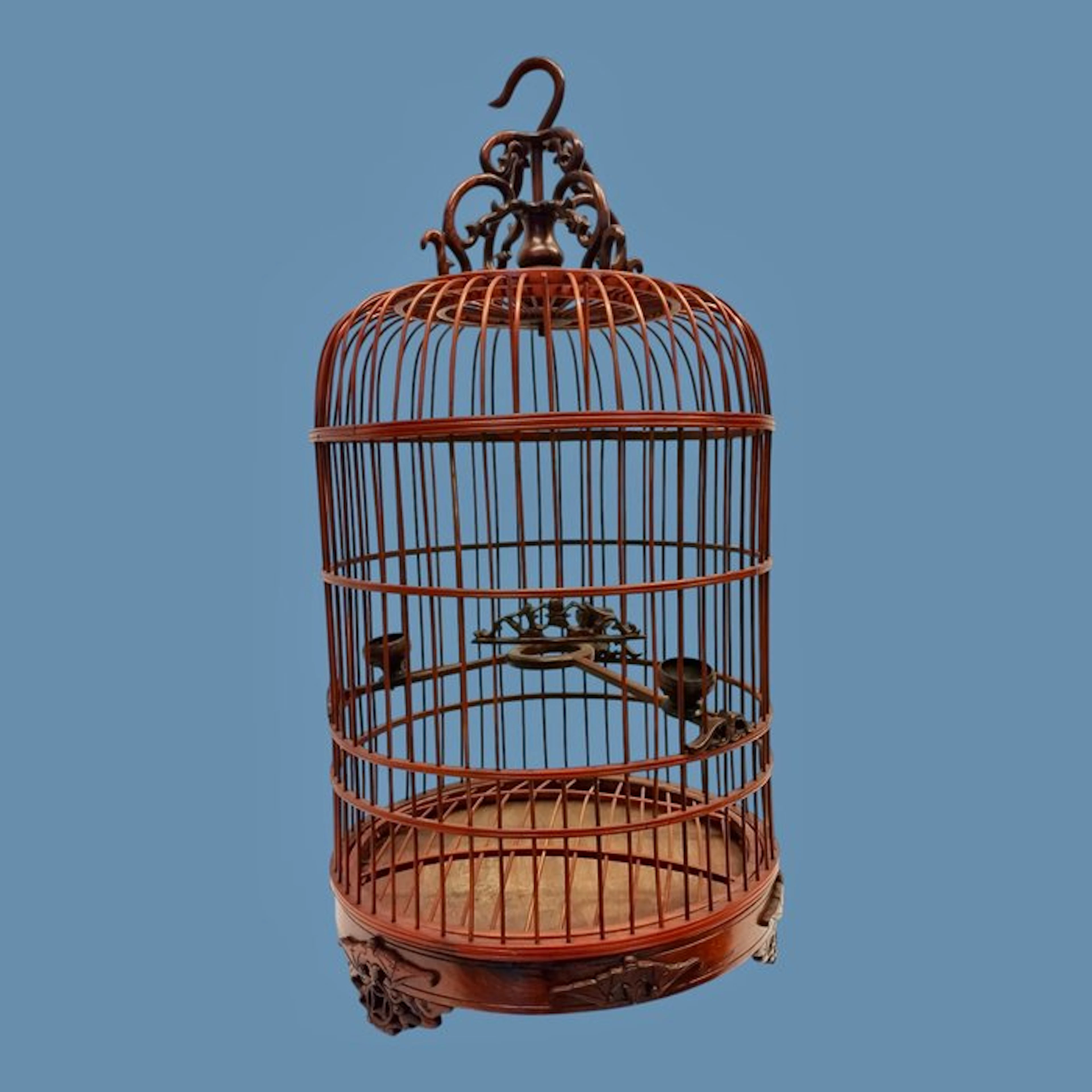 Antique Birdcage - Bamboo - Wooden bird cage