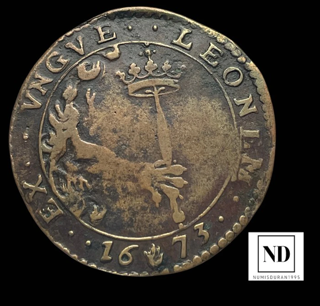 Spain. Carlos II. Jeton 1673 - Amberes