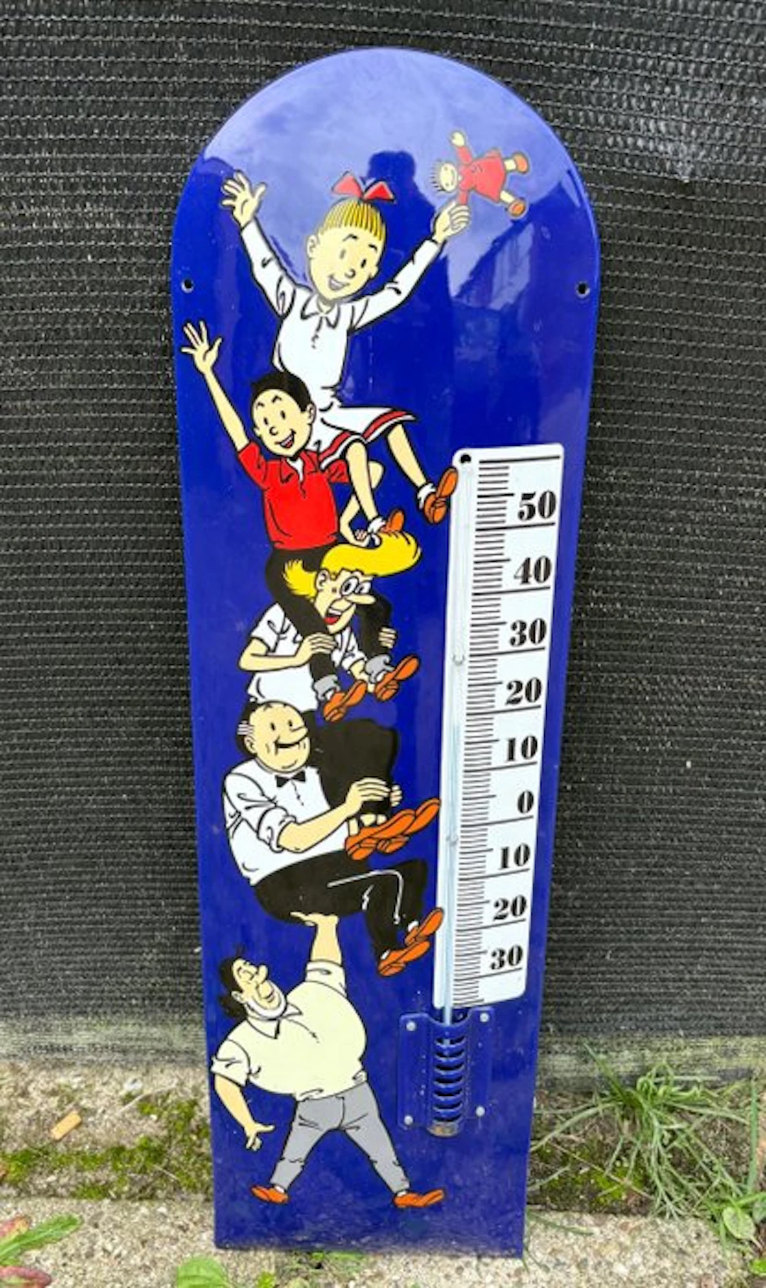 Suske en Wiske – Grote Metalen Thermometer – Standaard...