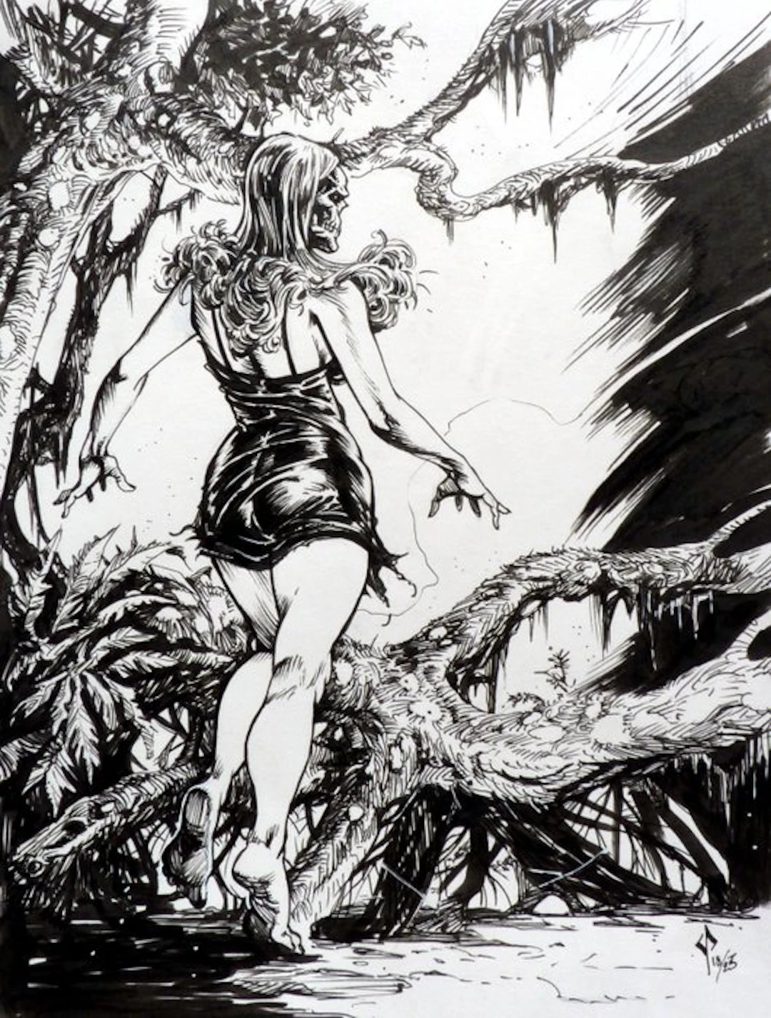 Pontet, Cyril - 1 Original drawing - Fantomah Pin-up Macabre - 2018