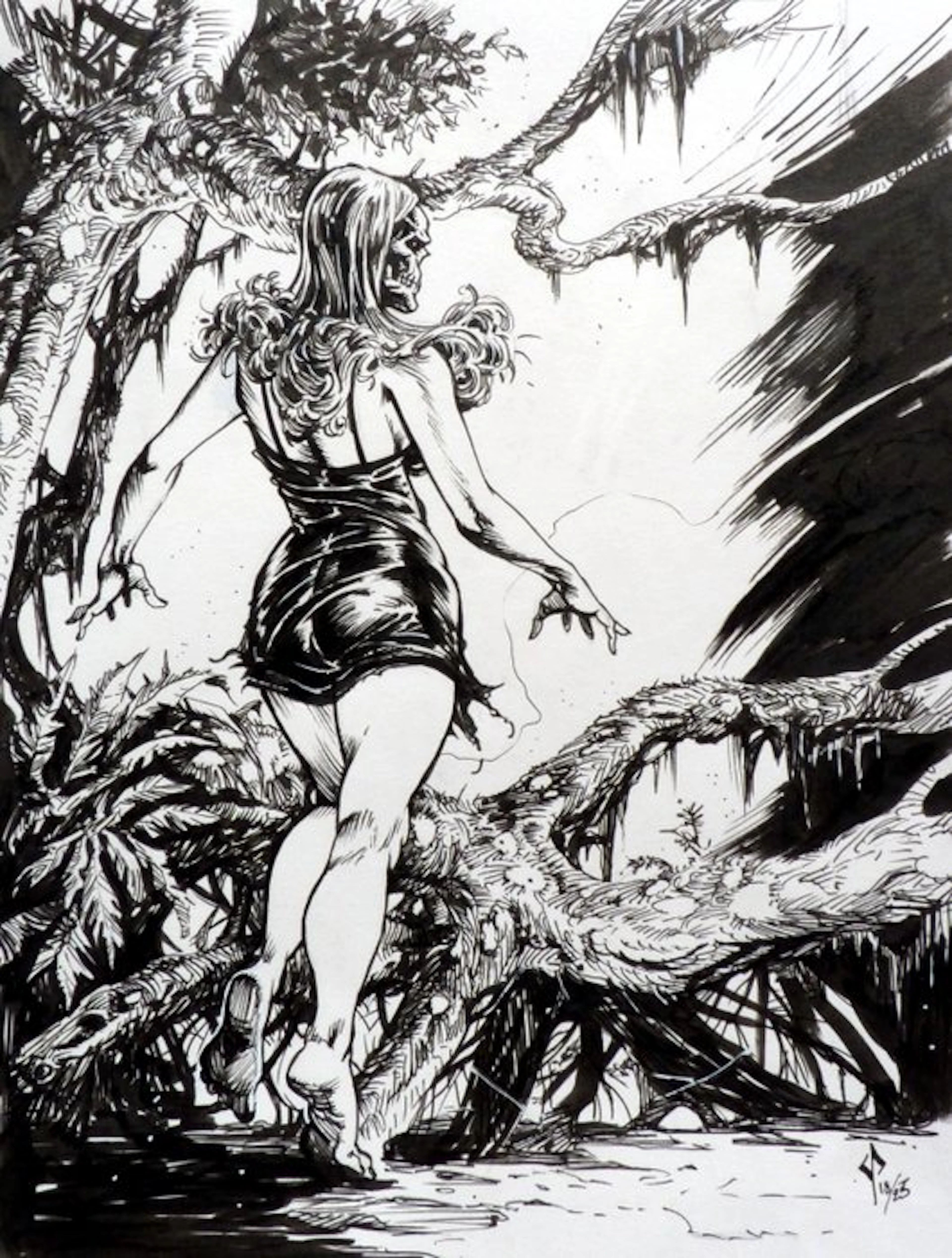 Pontet, Cyril - 1 Original drawing - Fantomah Pin-up Macabre - 2018