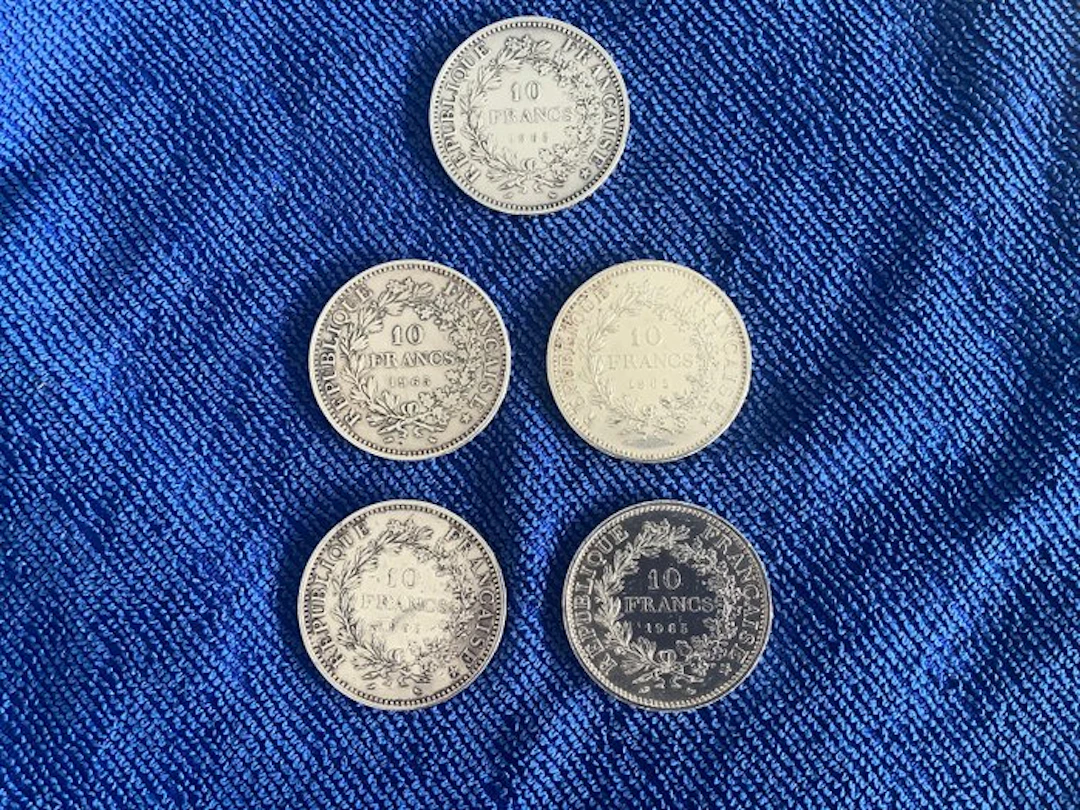 France. 10 Francs 1965 Hercule (5 munten)