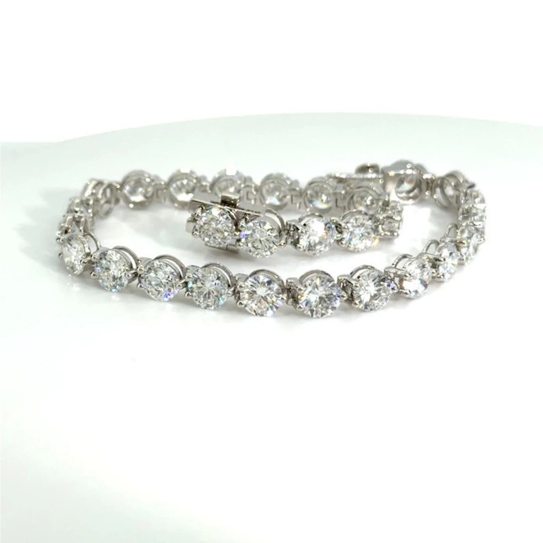 Bracelet - 14 kt. White gold - 14.53ct. tw. Diamond (Lab-grown)