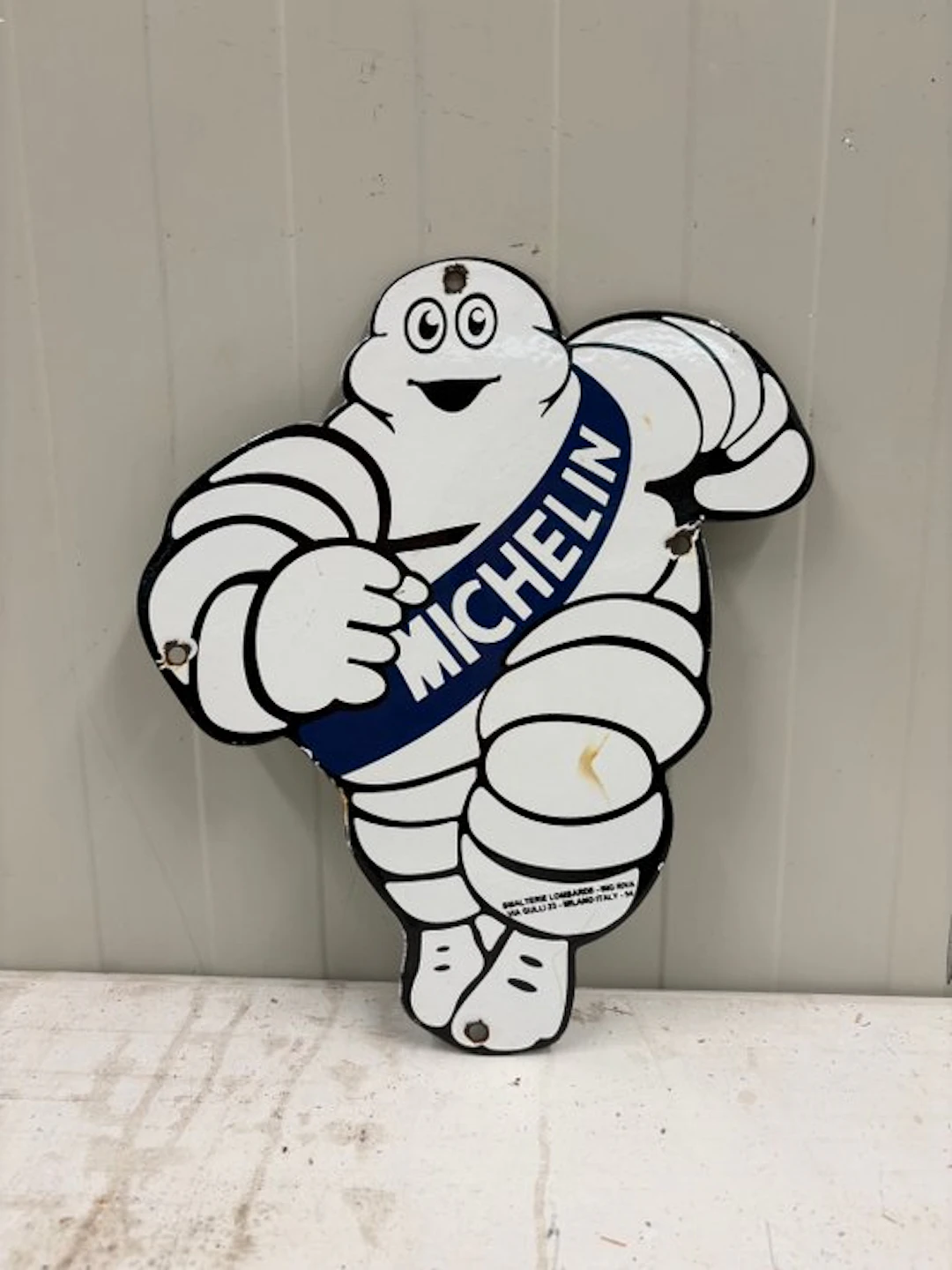 Michelin Bibendum – geëmailleerd reclamebord – Smalterie...