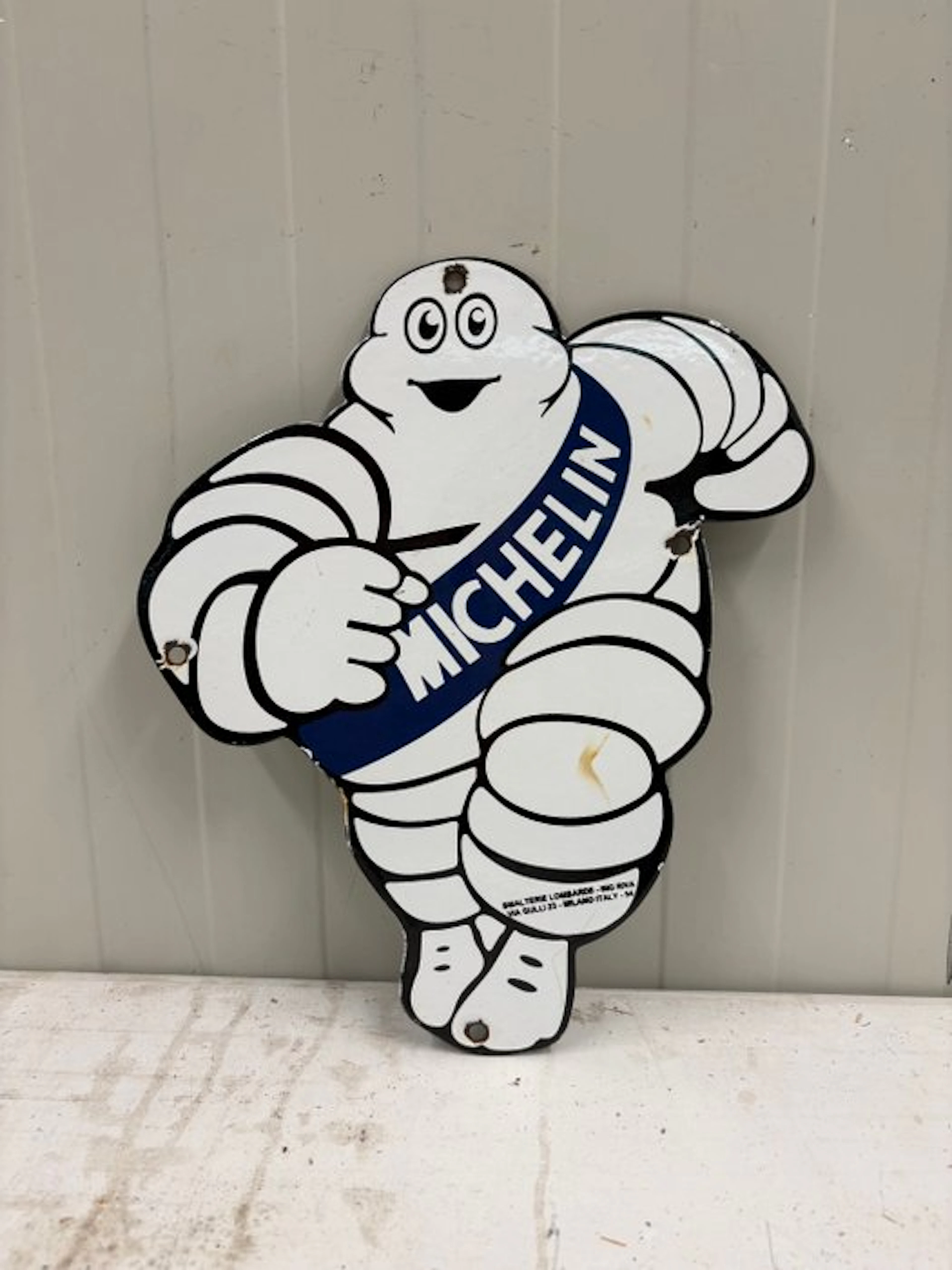 Michelin Bibendum – geëmailleerd reclamebord – Smalterie...