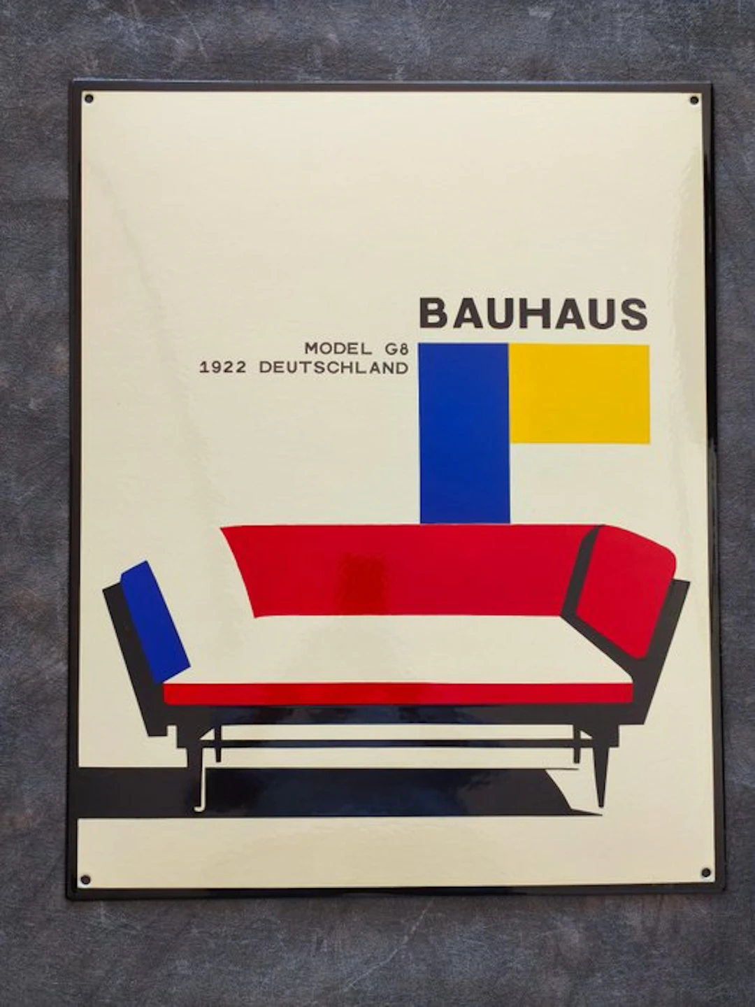 Bauhaus - enamel sign BAUHAUS Sofa Emailschild Emaille Schild
