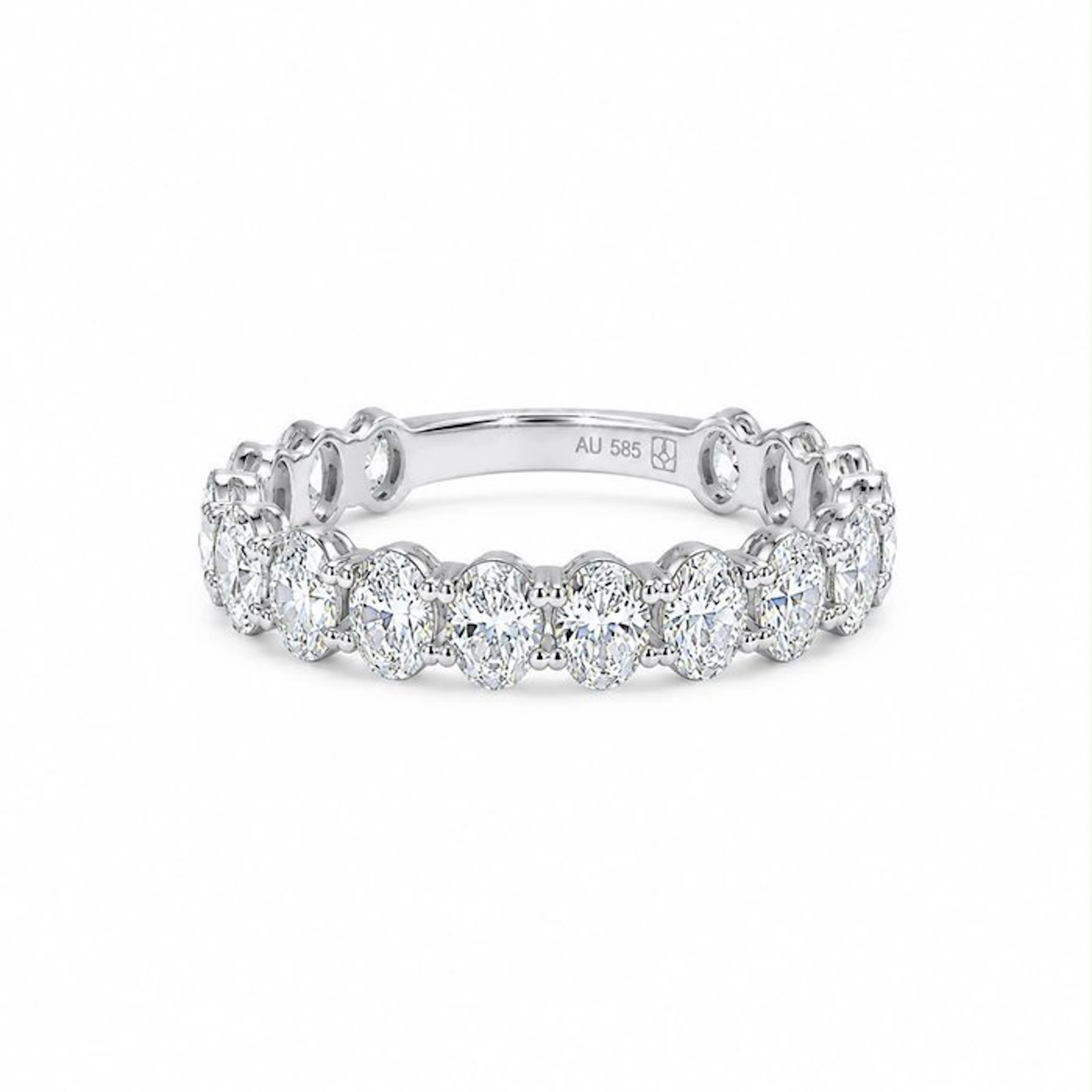 No reserve price - Ring - 14 kt. White gold - 3.10ct. tw. Diamond (Lab-grown)